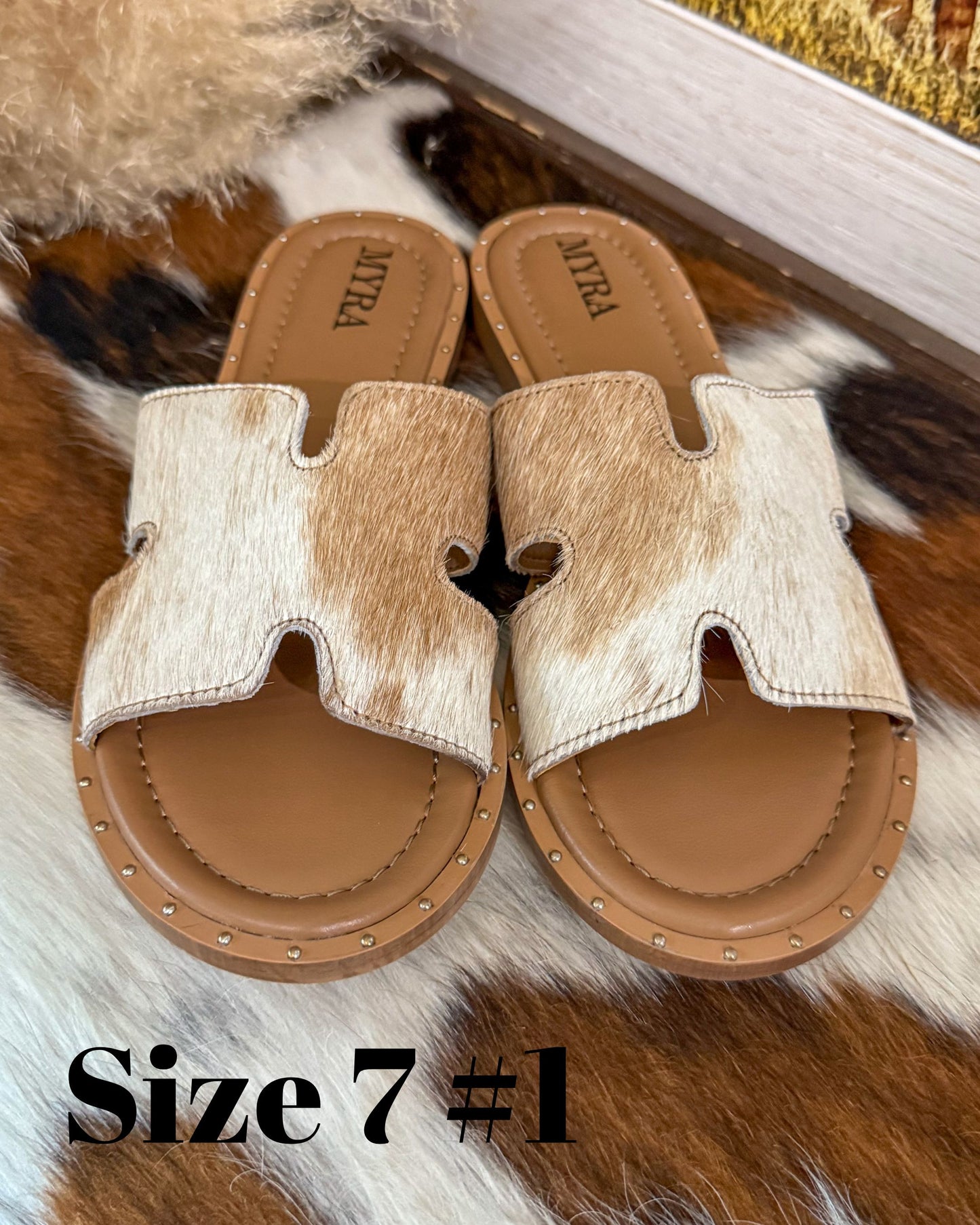 Anne Cowhide Sandals