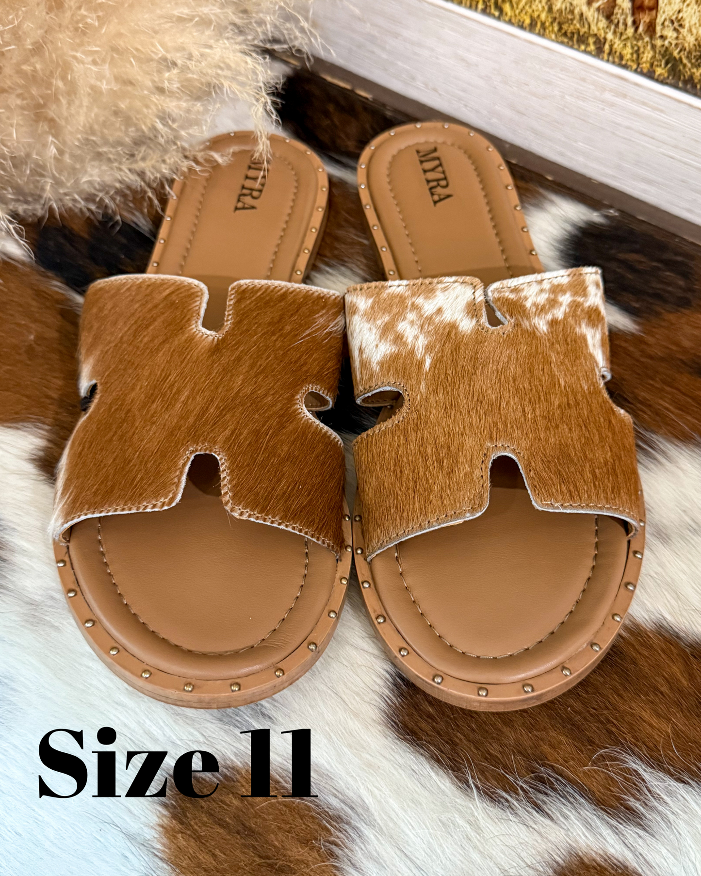 Anne Cowhide Sandals