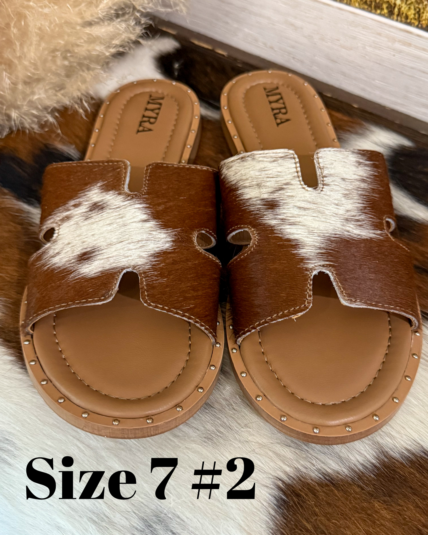 Anne Cowhide Sandals