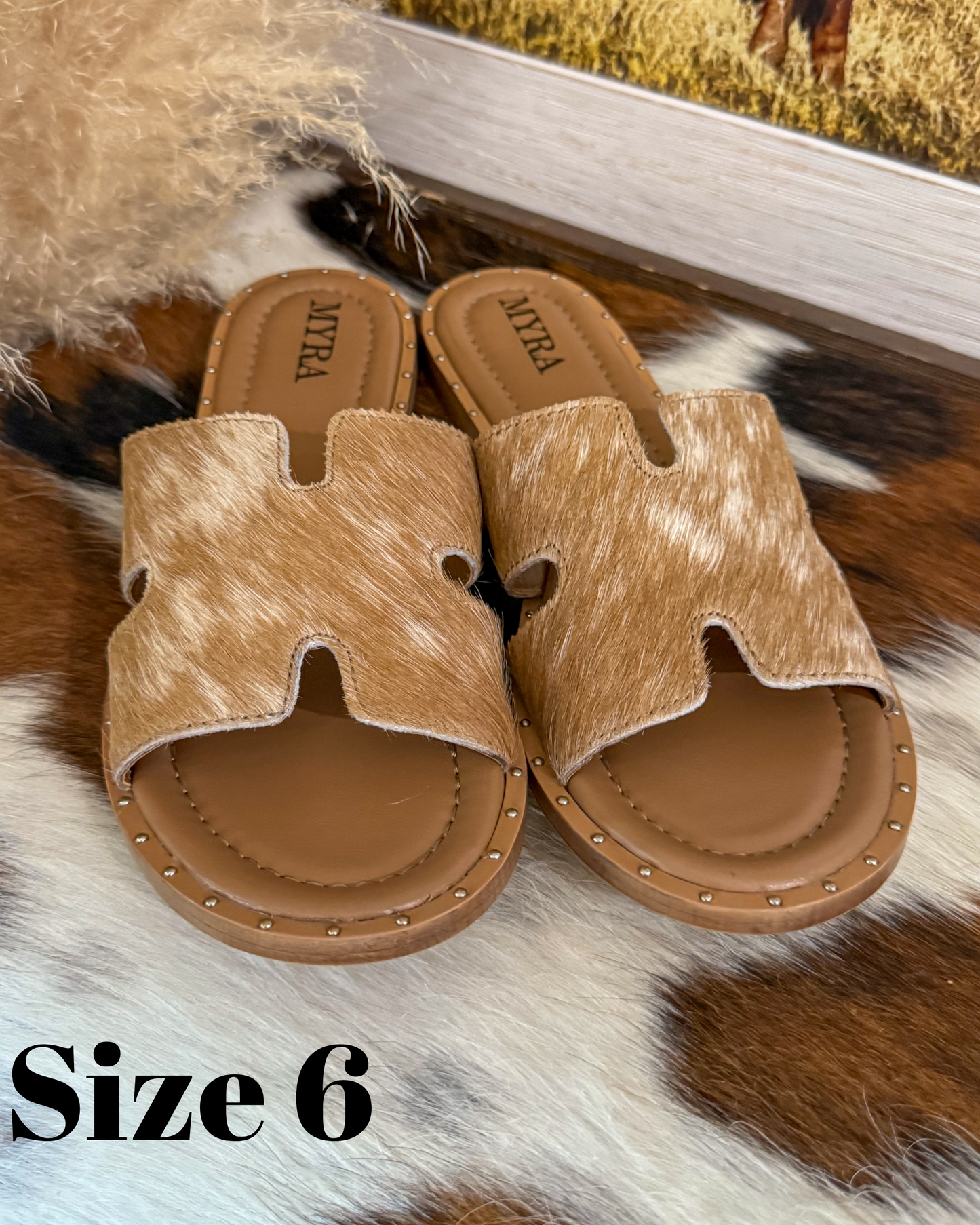 Anne Cowhide Sandals