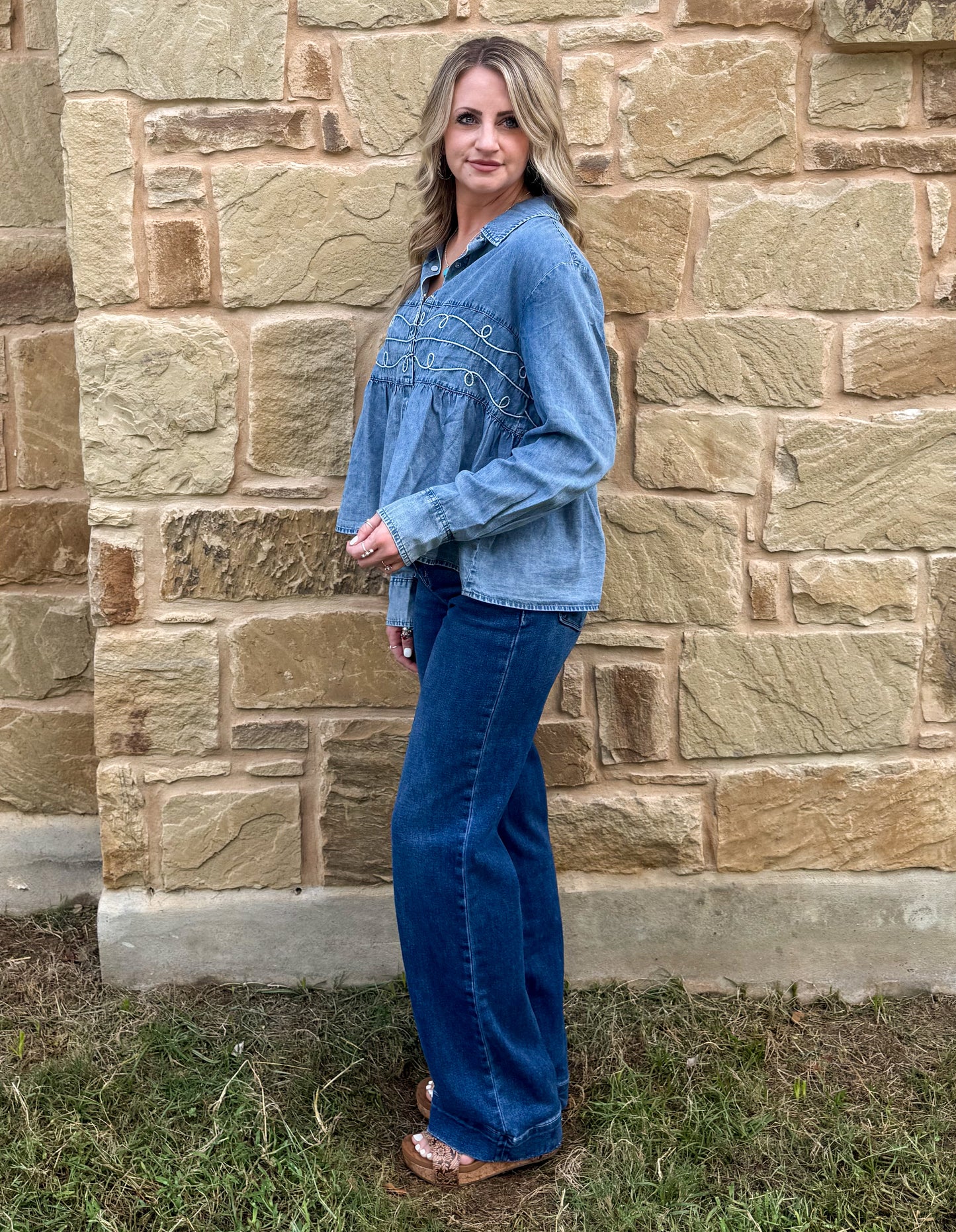 Loopty Lou Long Sleeve *Denim