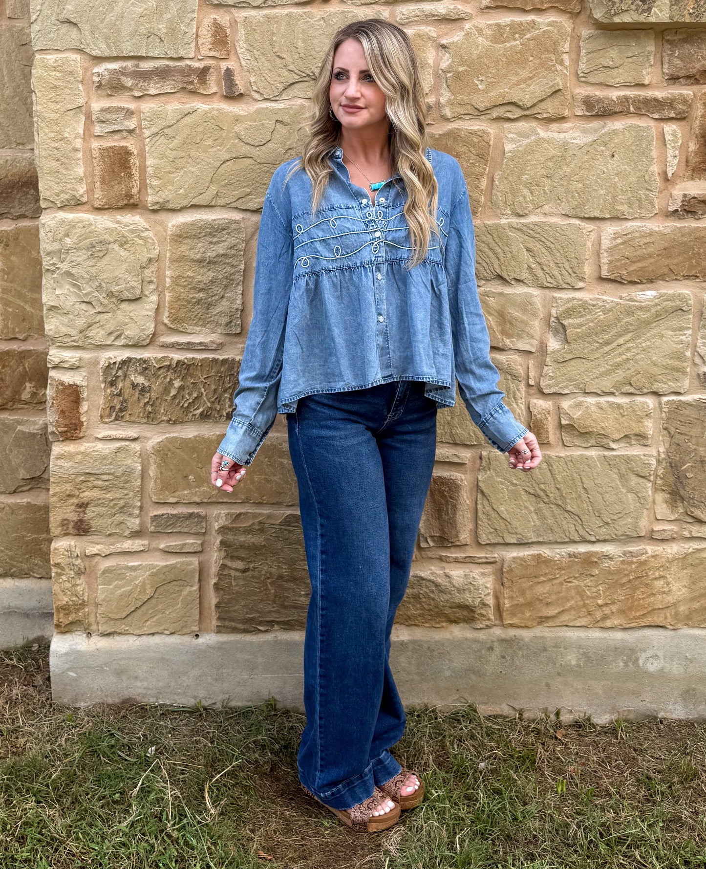 Loopty Lou Long Sleeve *Denim