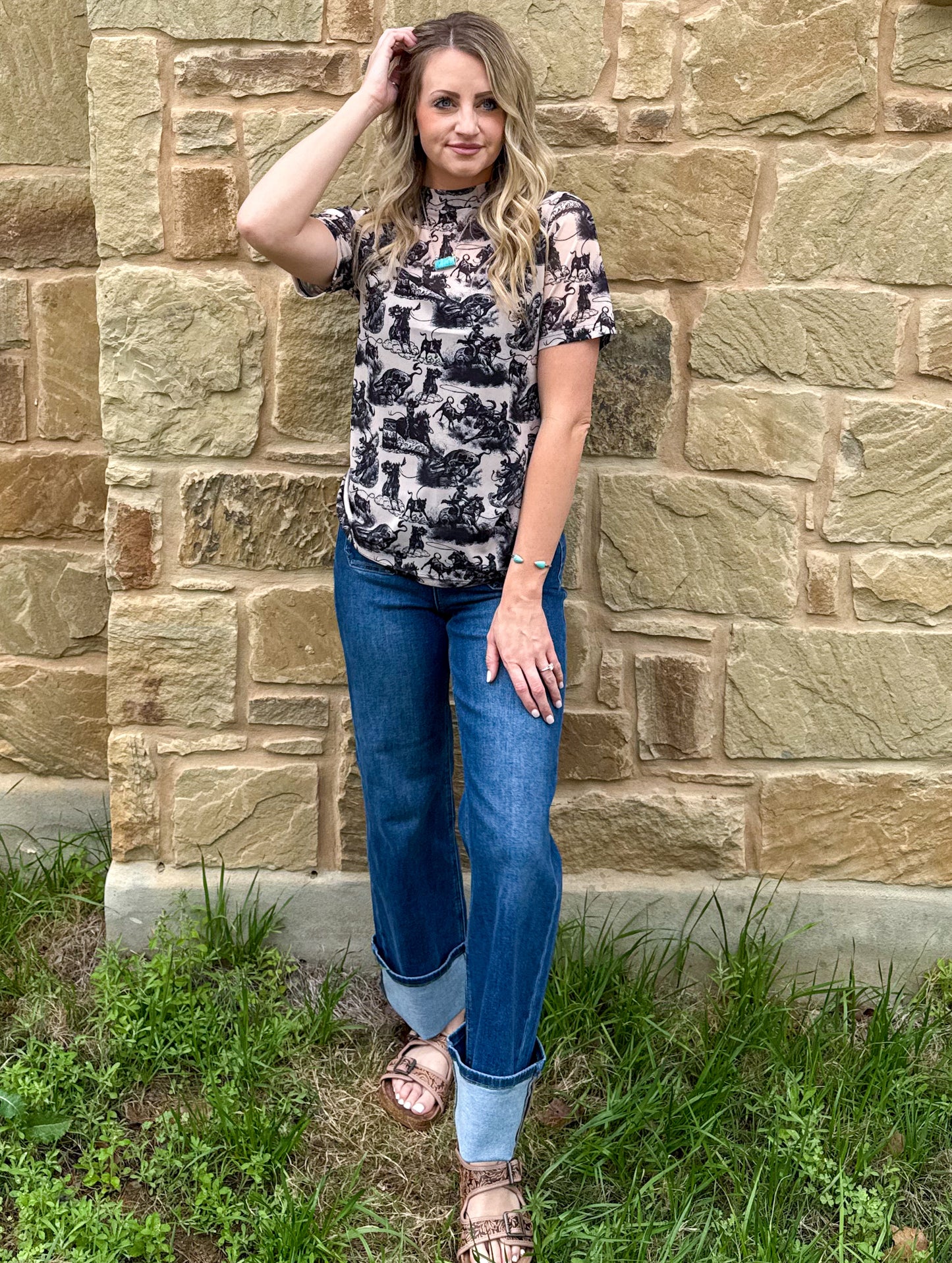 Rodeo Road Mesh Top