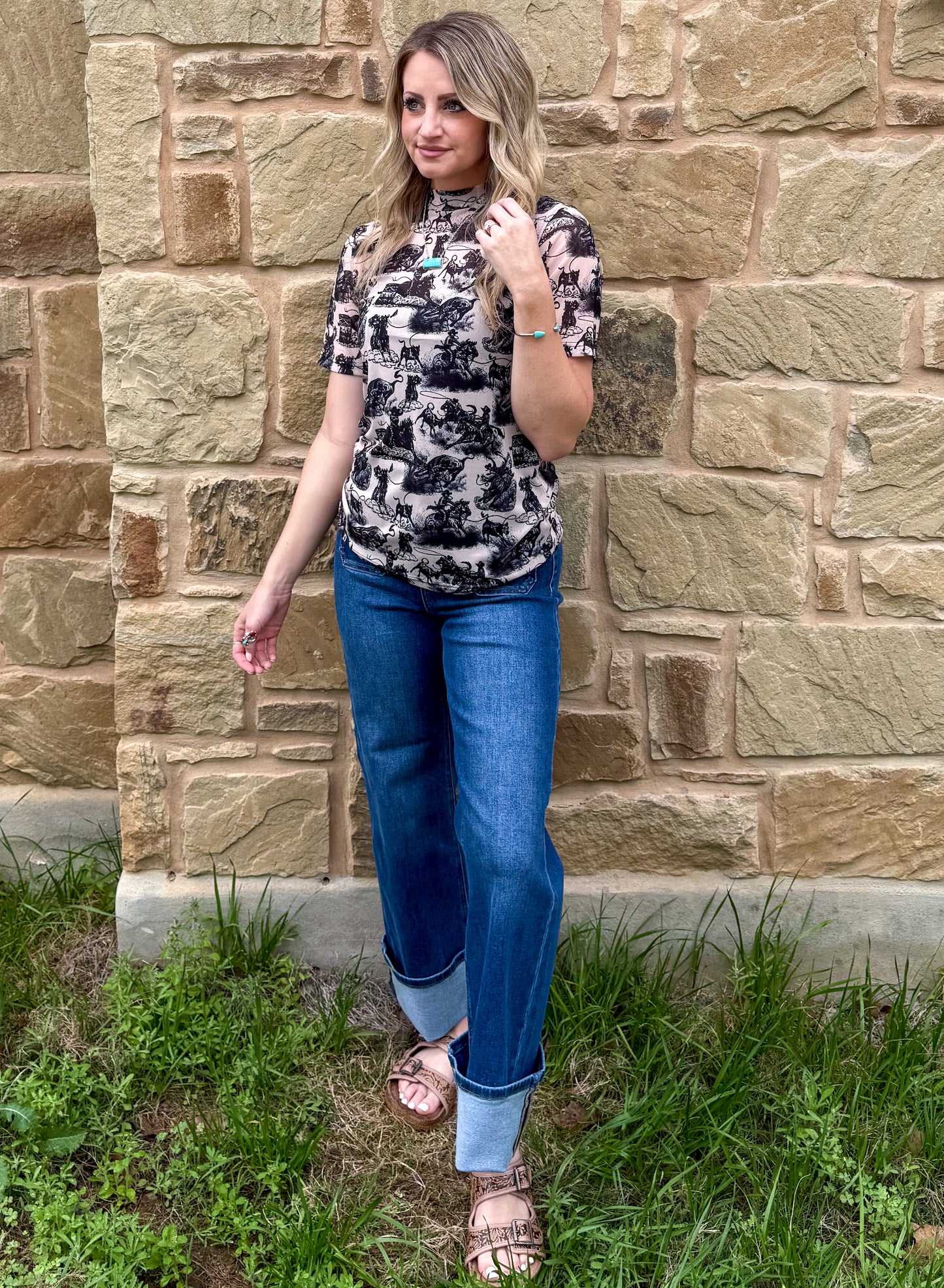 Rodeo Road Mesh Top