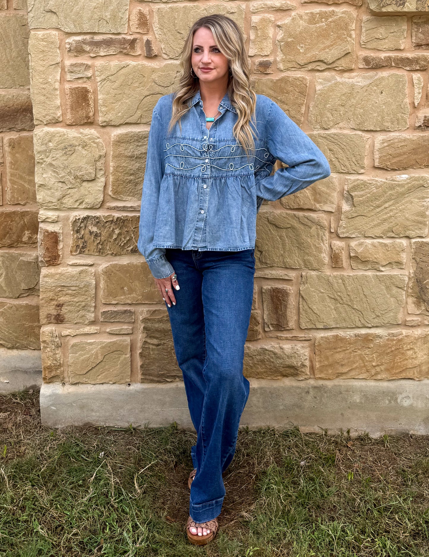 Loopty Lou Long Sleeve *Denim