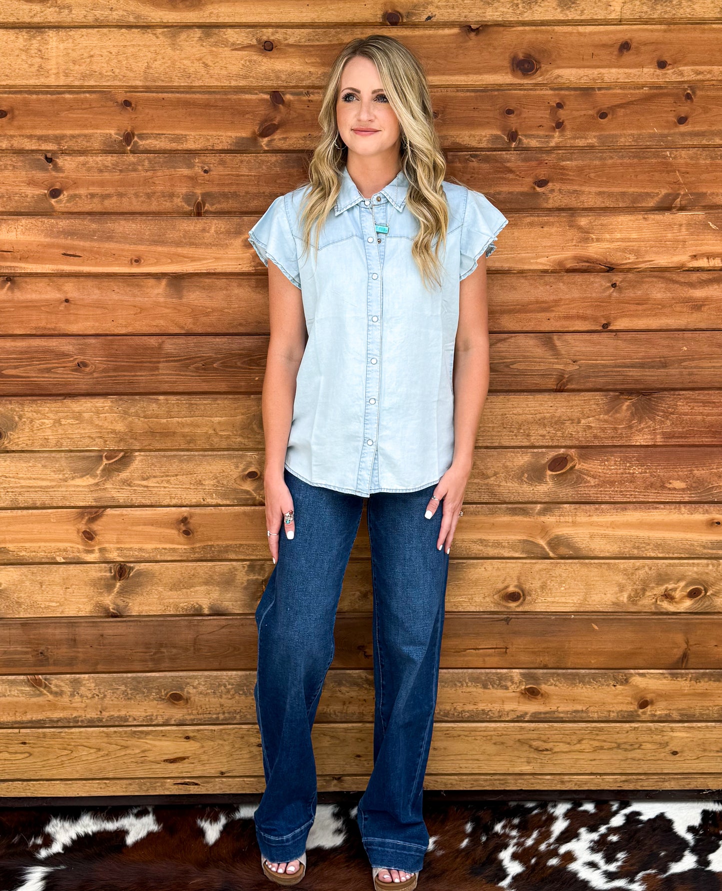 Dainty Denim Top