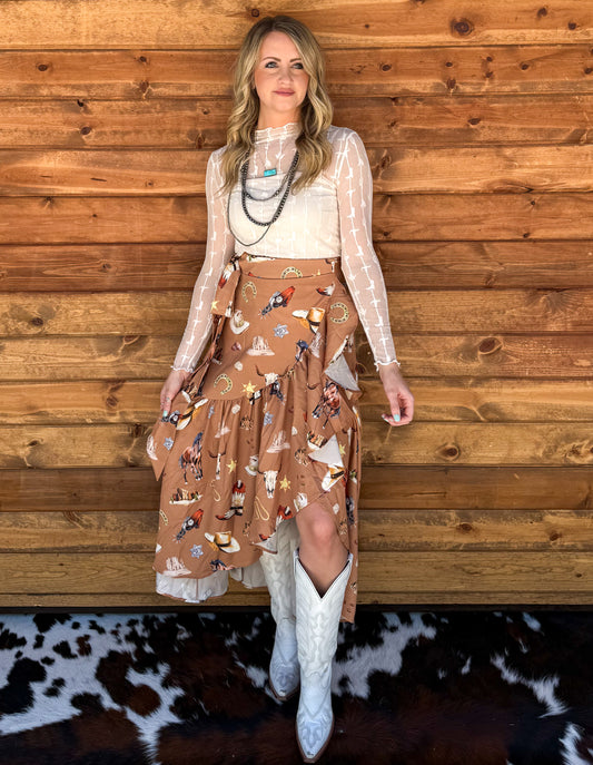 Wild West Wrap Skirt