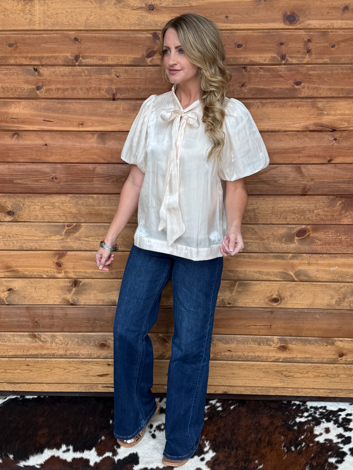 Fancy Cowgirl Blouse *Cream