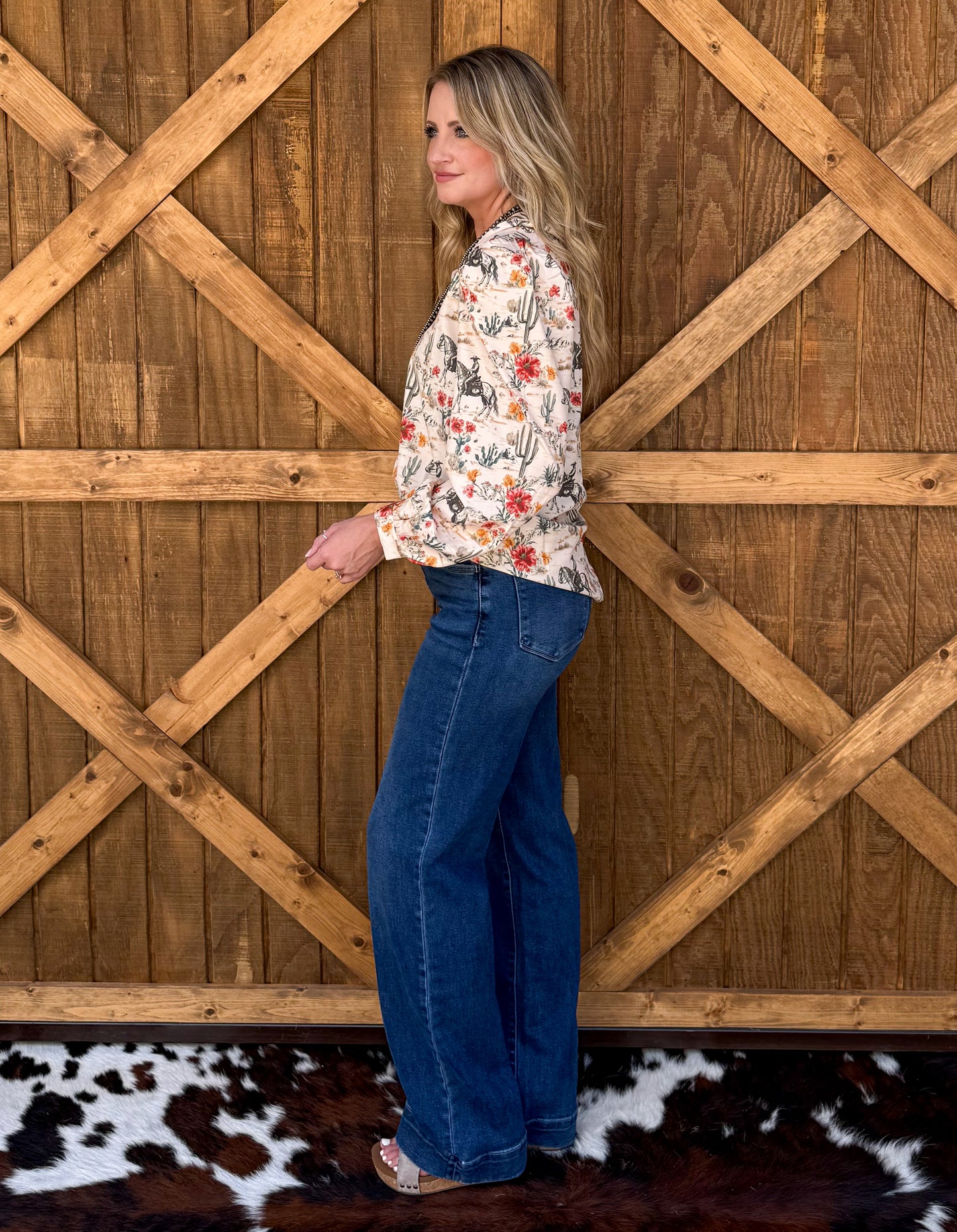 Rose Cowboy Blouse