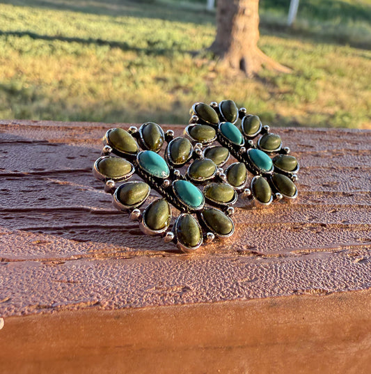 Oval Cluster Earrings