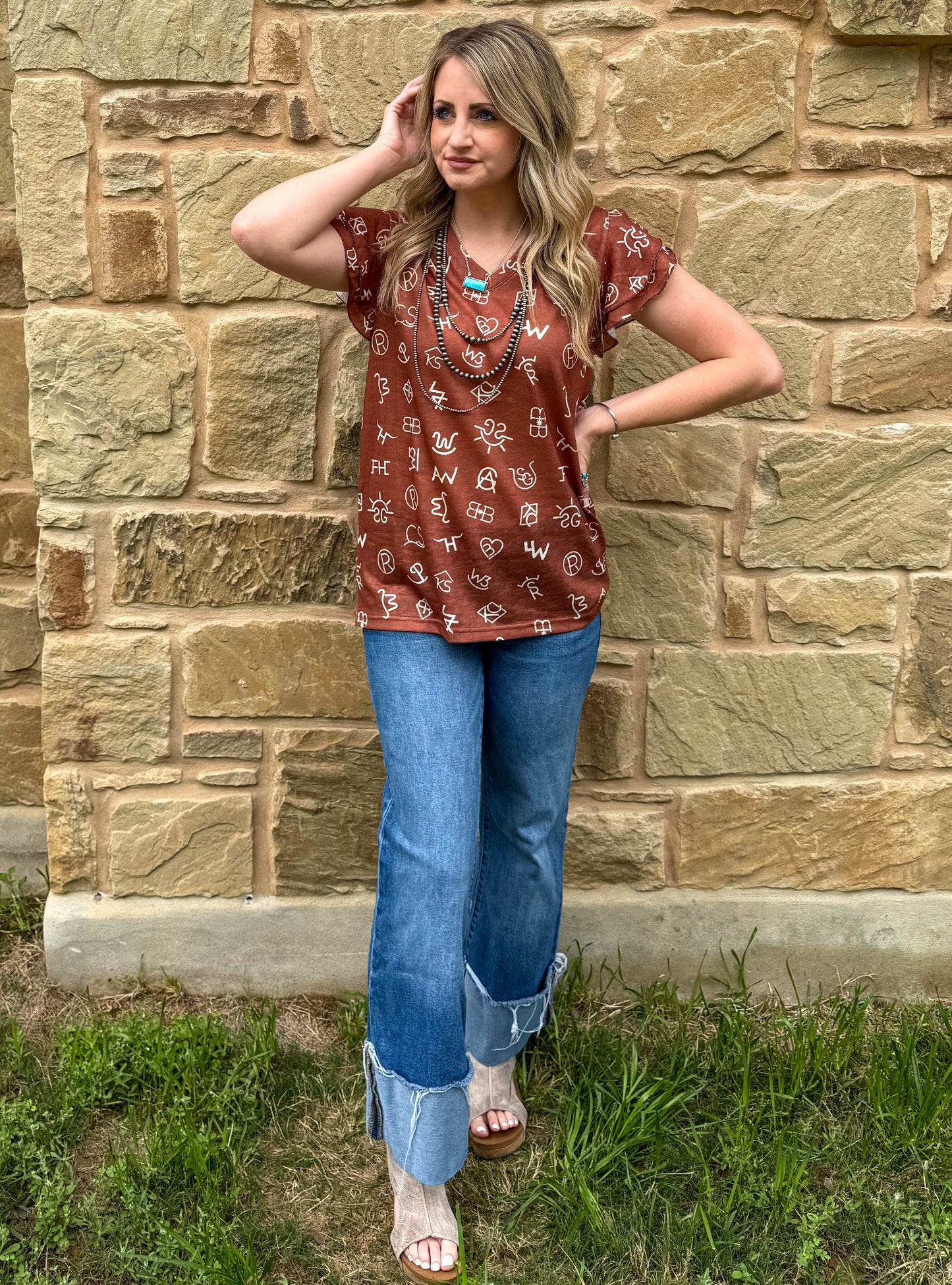 The Branded Top * Brown