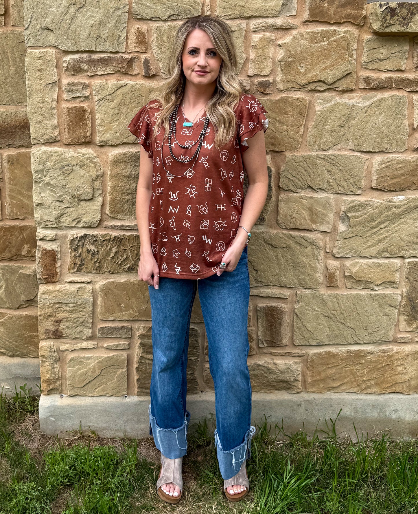 The Branded Top * Brown