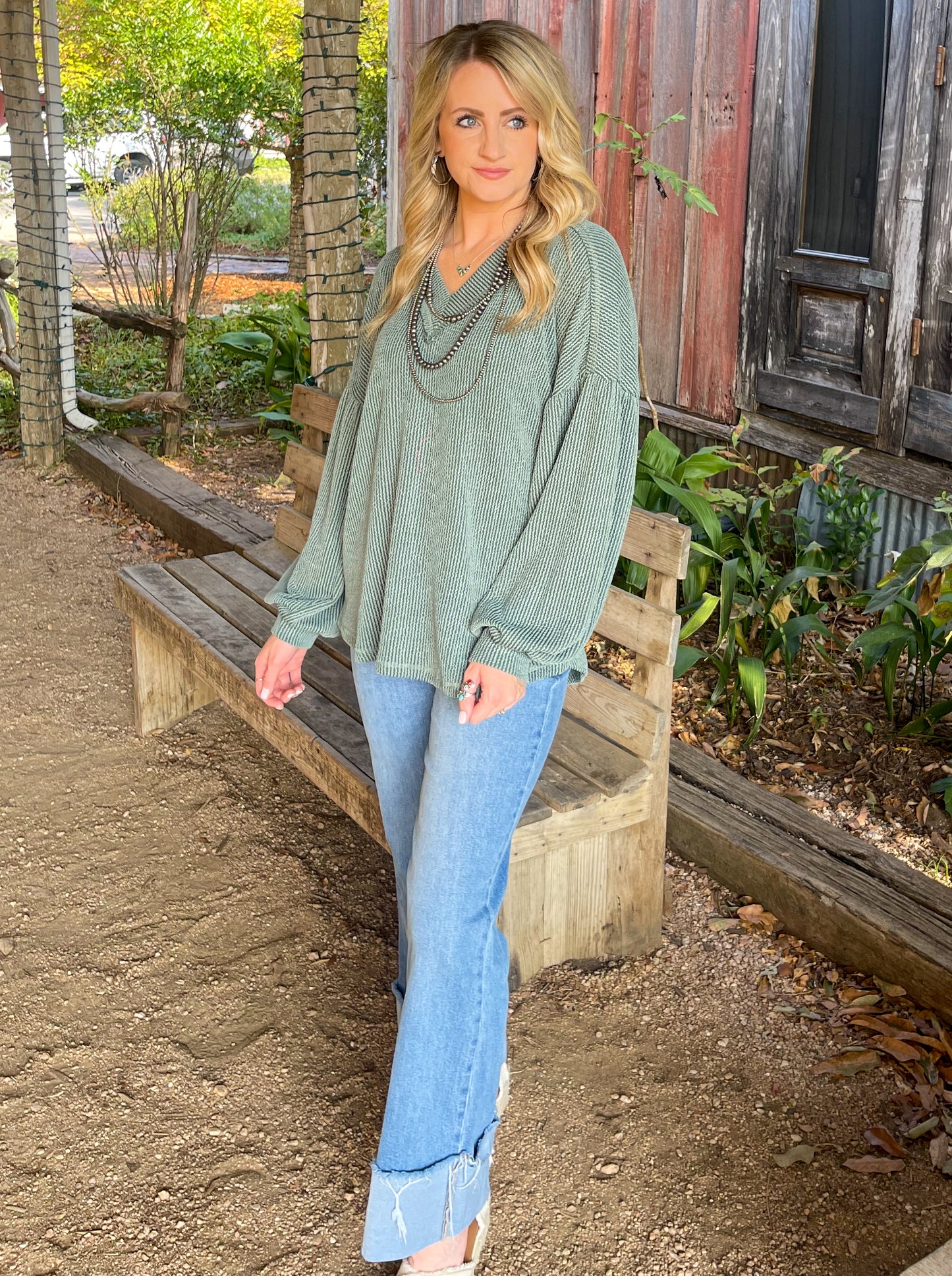 Casual Fall Long Sleeve *Moss
