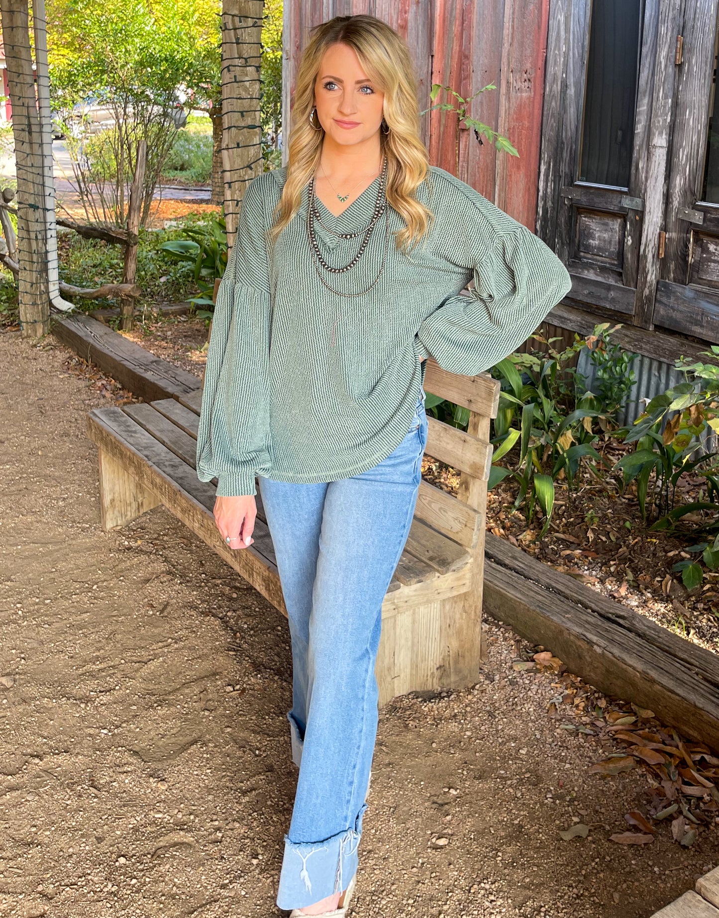 Casual Fall Long Sleeve *Moss