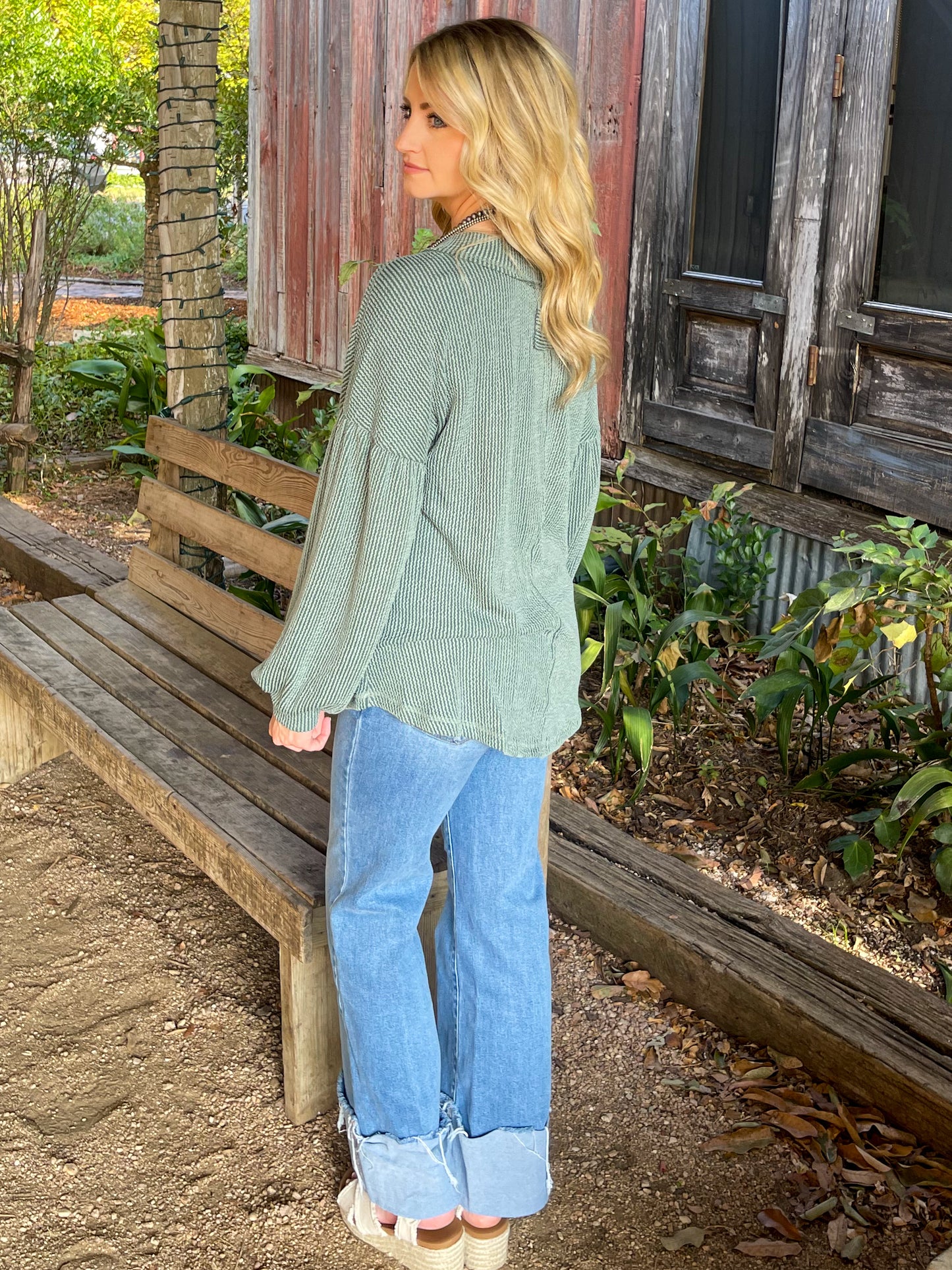 Casual Fall Long Sleeve *Moss