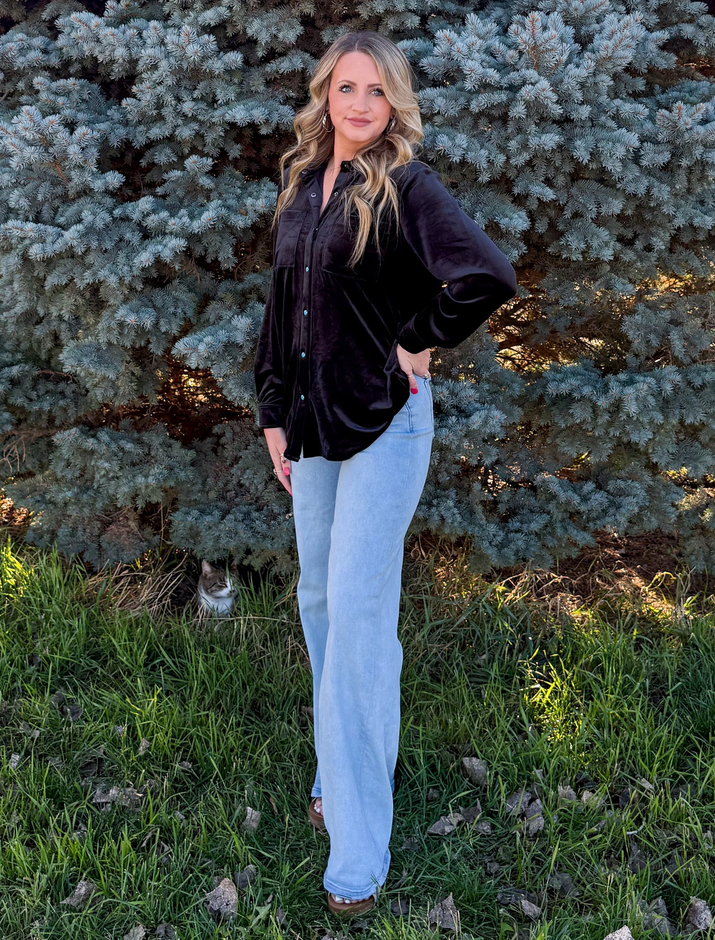 Velvet Moves Top *Midnight