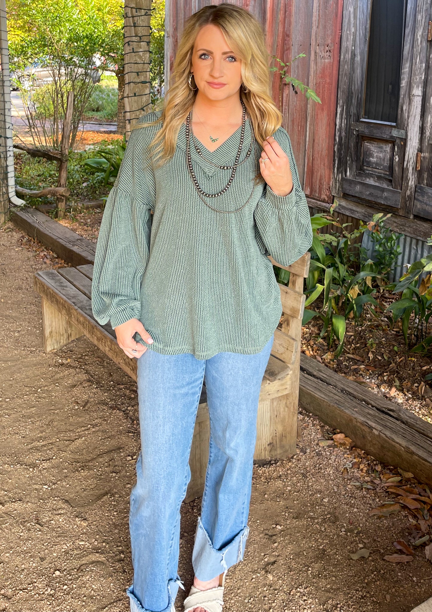 Casual Fall Long Sleeve *Moss