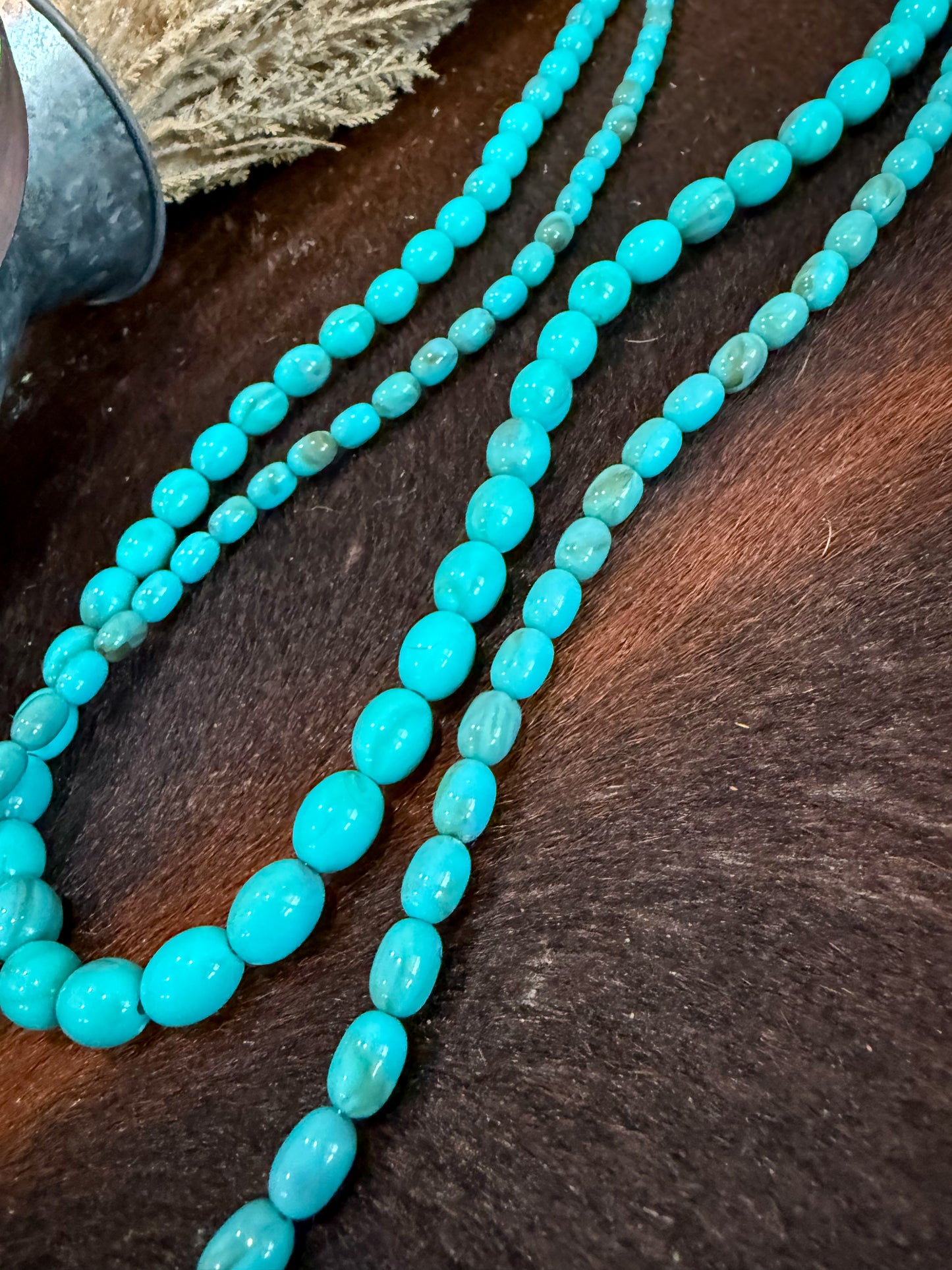 50” 2 Strand Turquoise Necklace