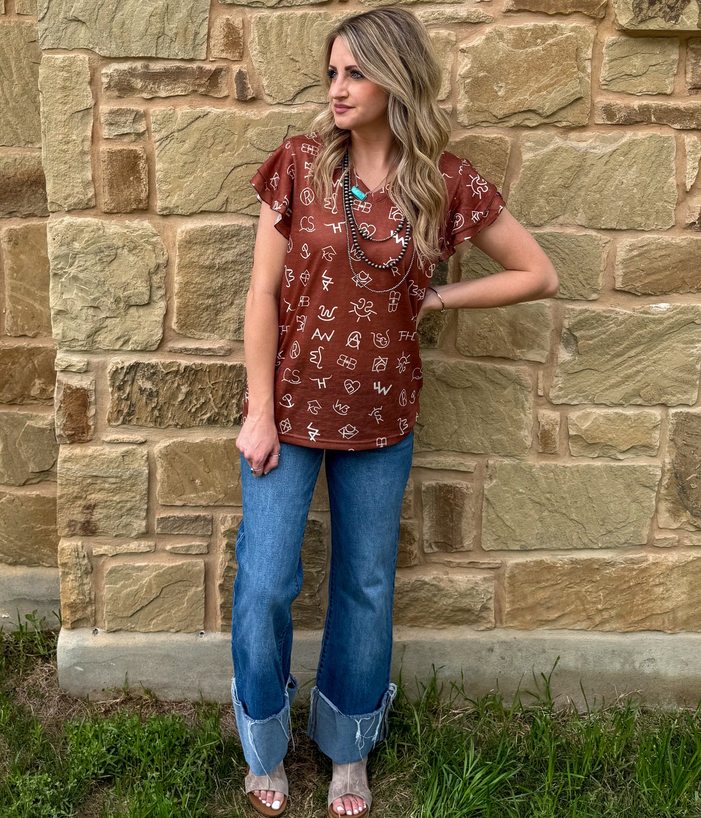 The Branded Top * Brown