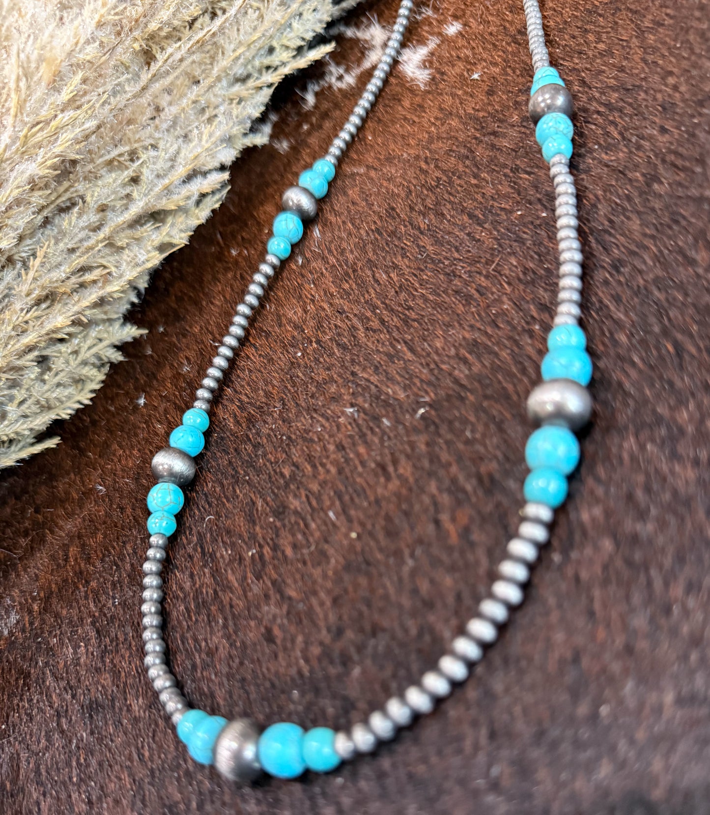 Turquoise & Navajo Pearl Necklace