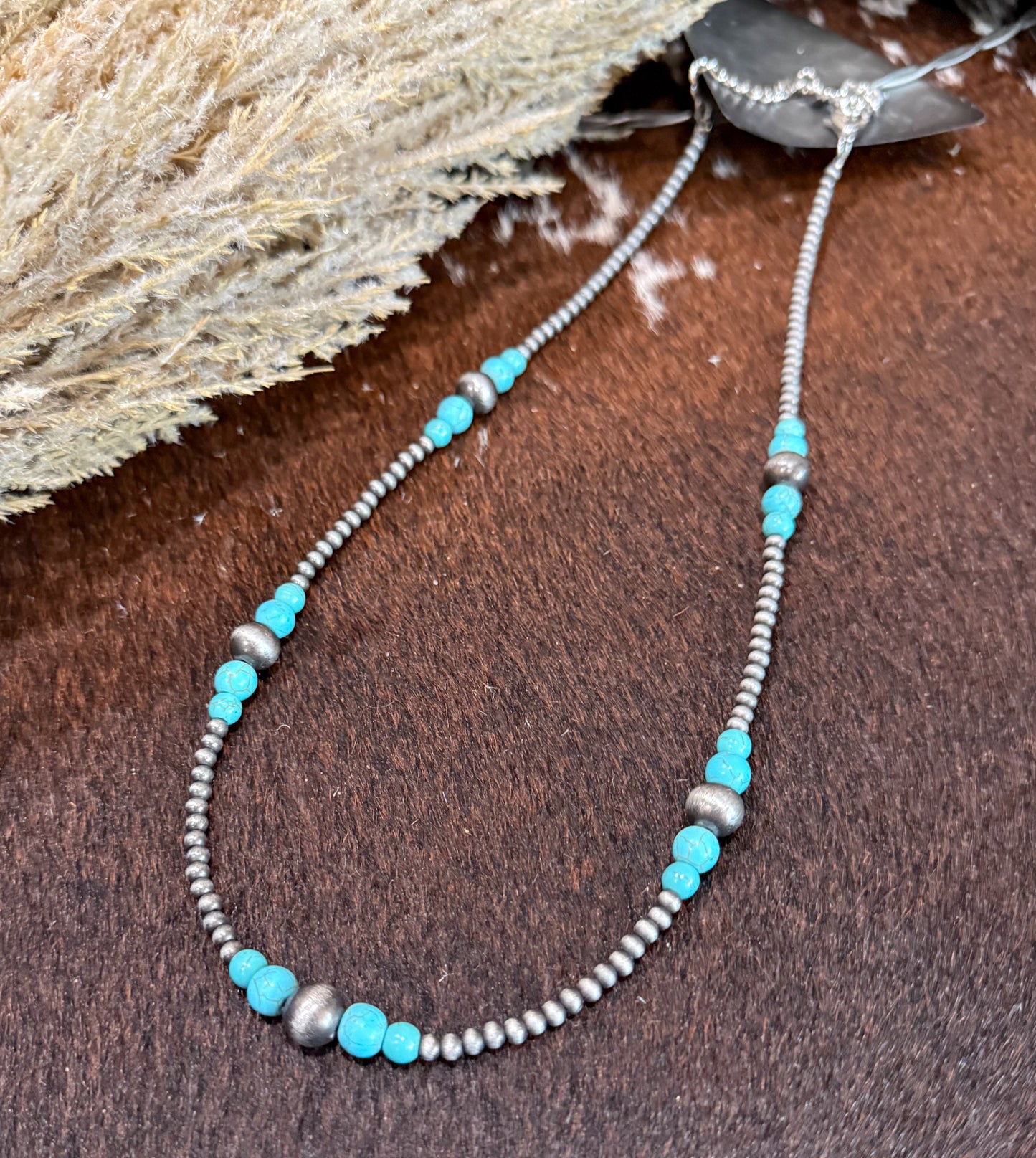 Turquoise & Navajo Pearl Necklace