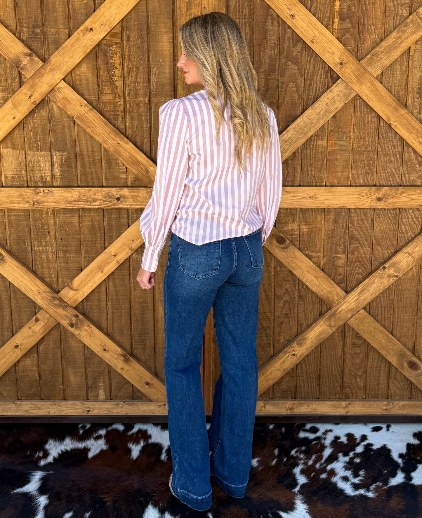 Miranda Striped Blouse *Mauve