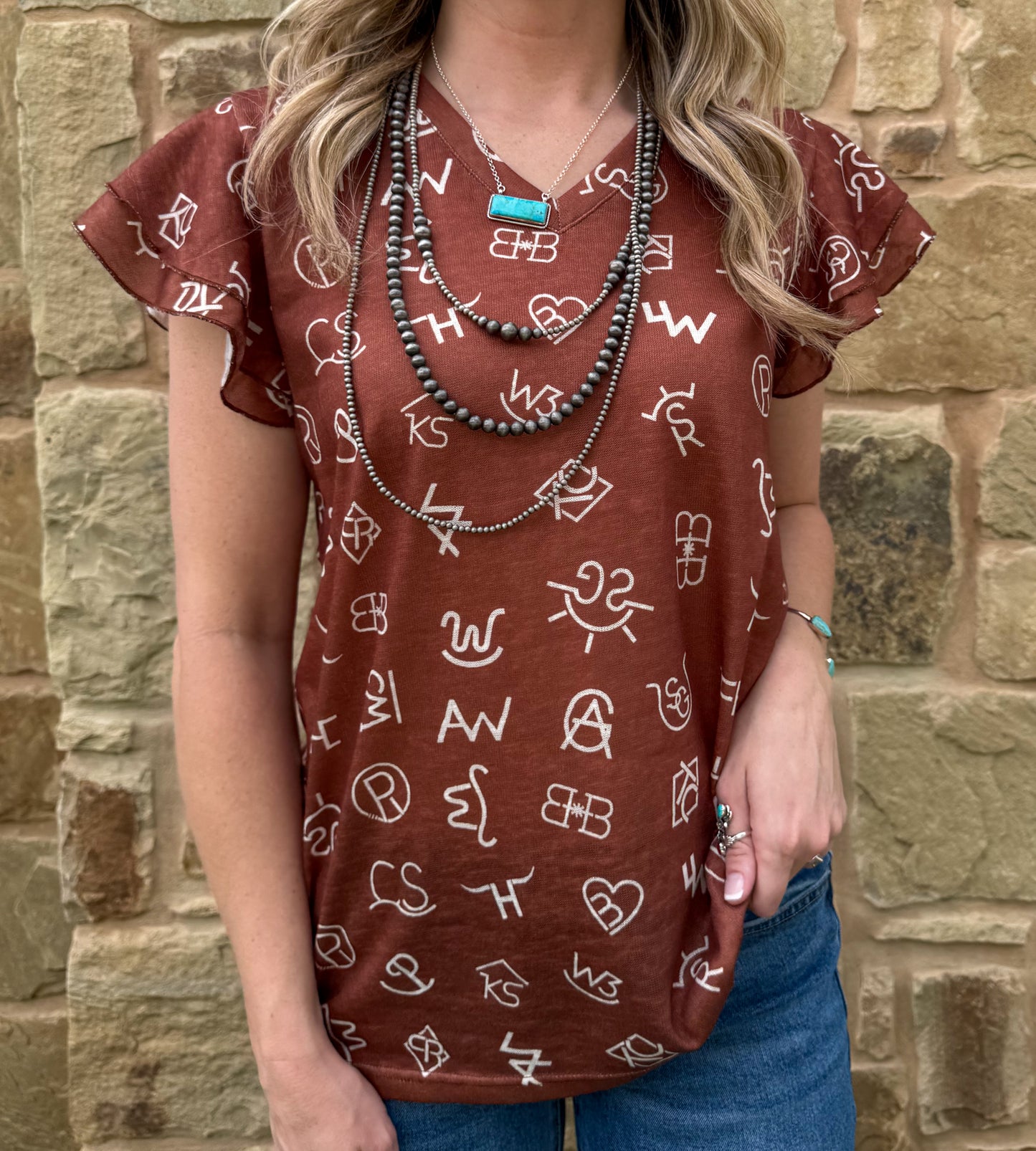 The Branded Top * Brown