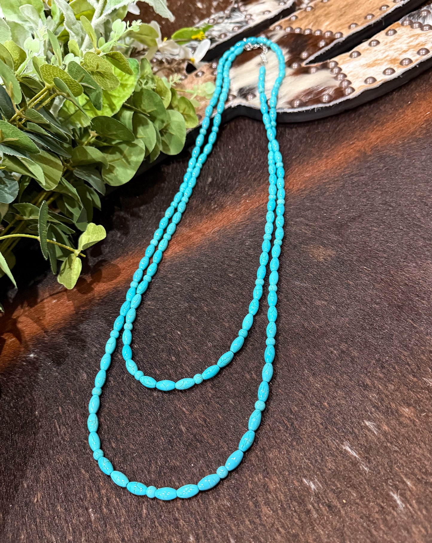 66” Turquoise Necklace
