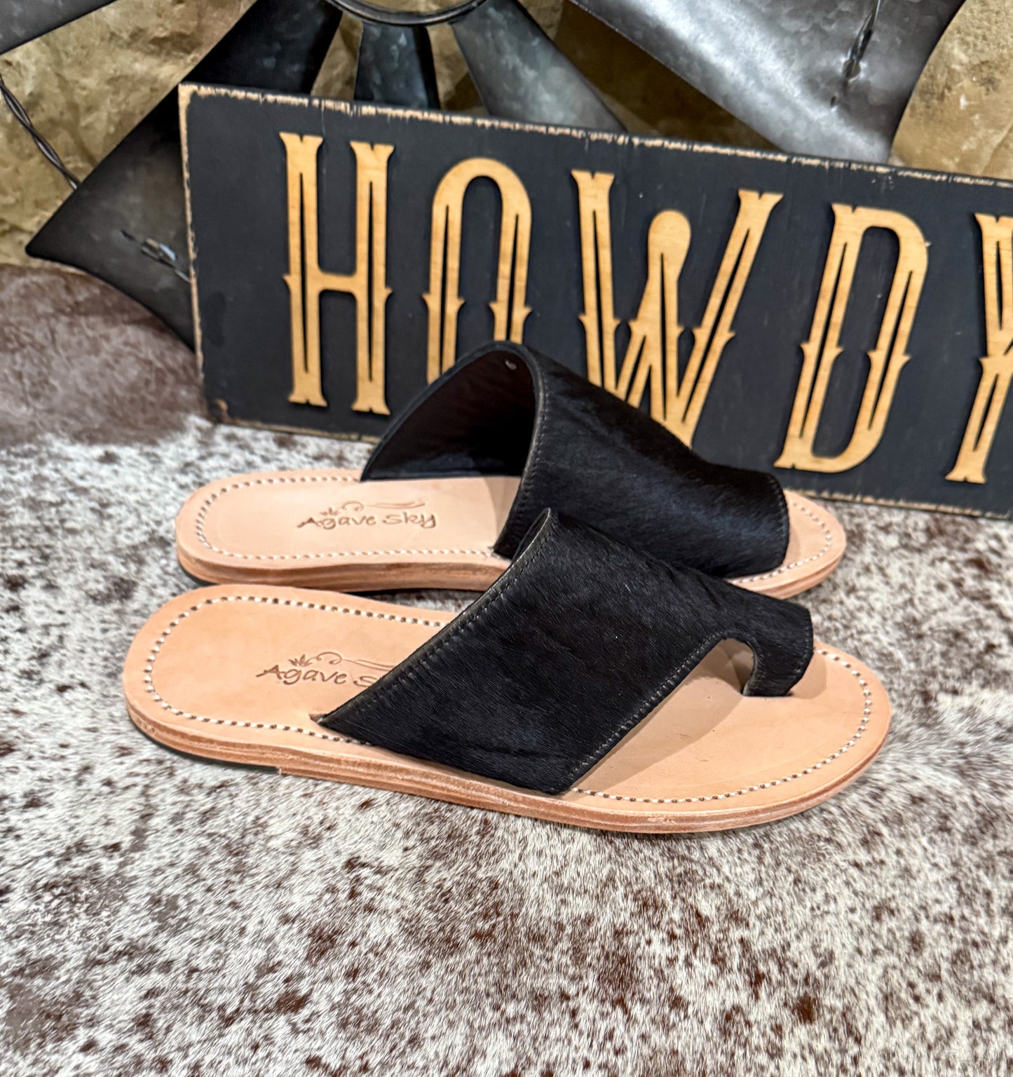 Tanya Cowhide Sandal