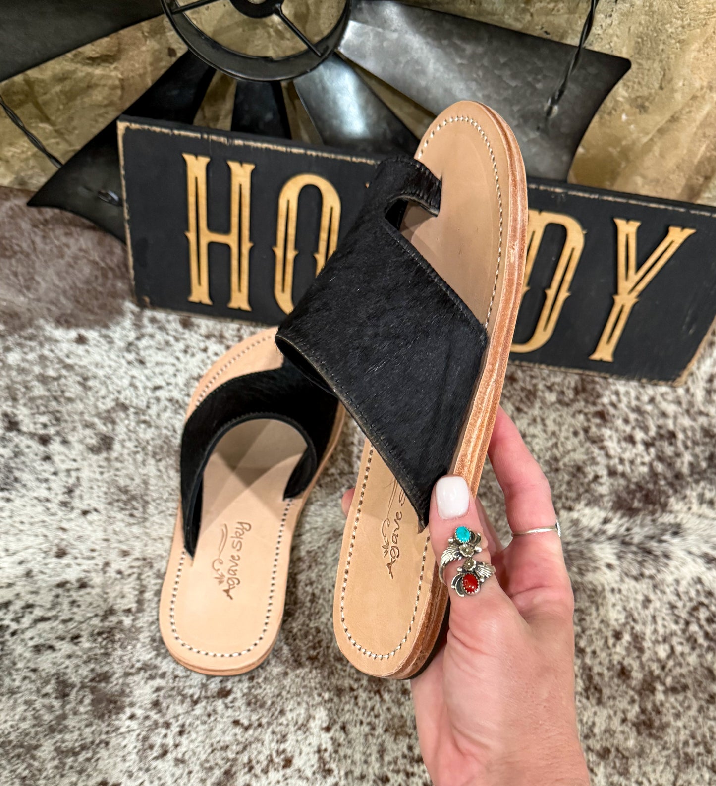 Tanya Cowhide Sandal