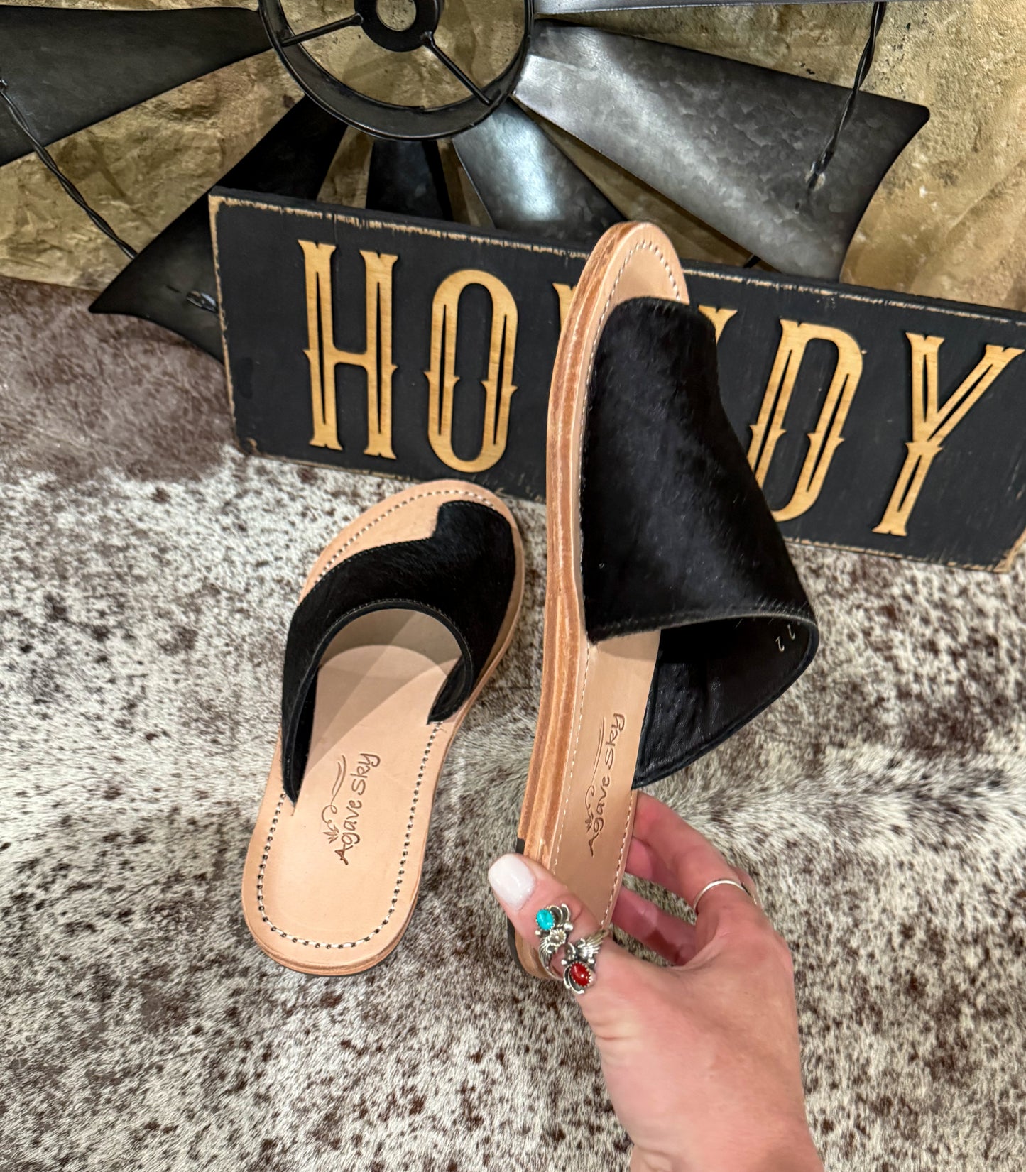 Tanya Cowhide Sandal