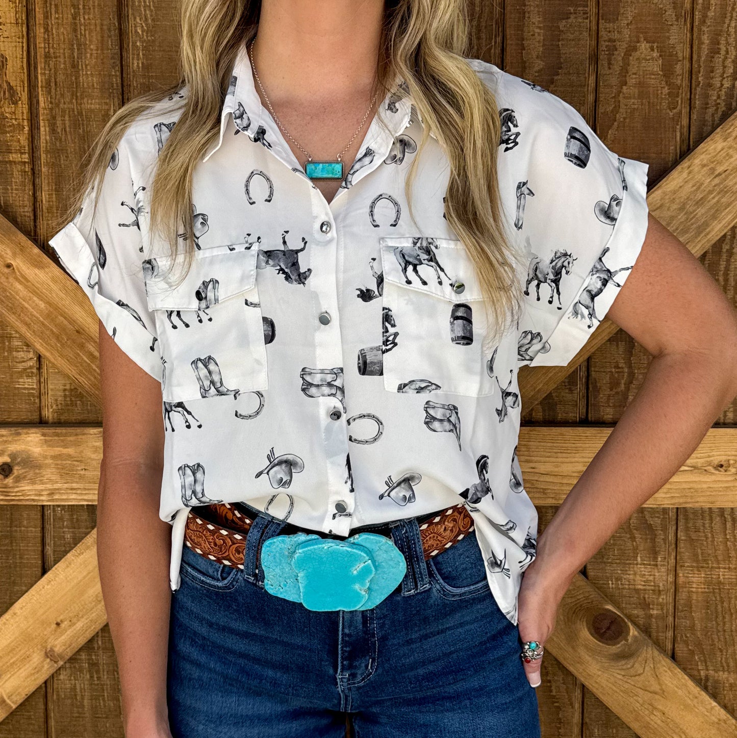 Ranchy Button-Up Top