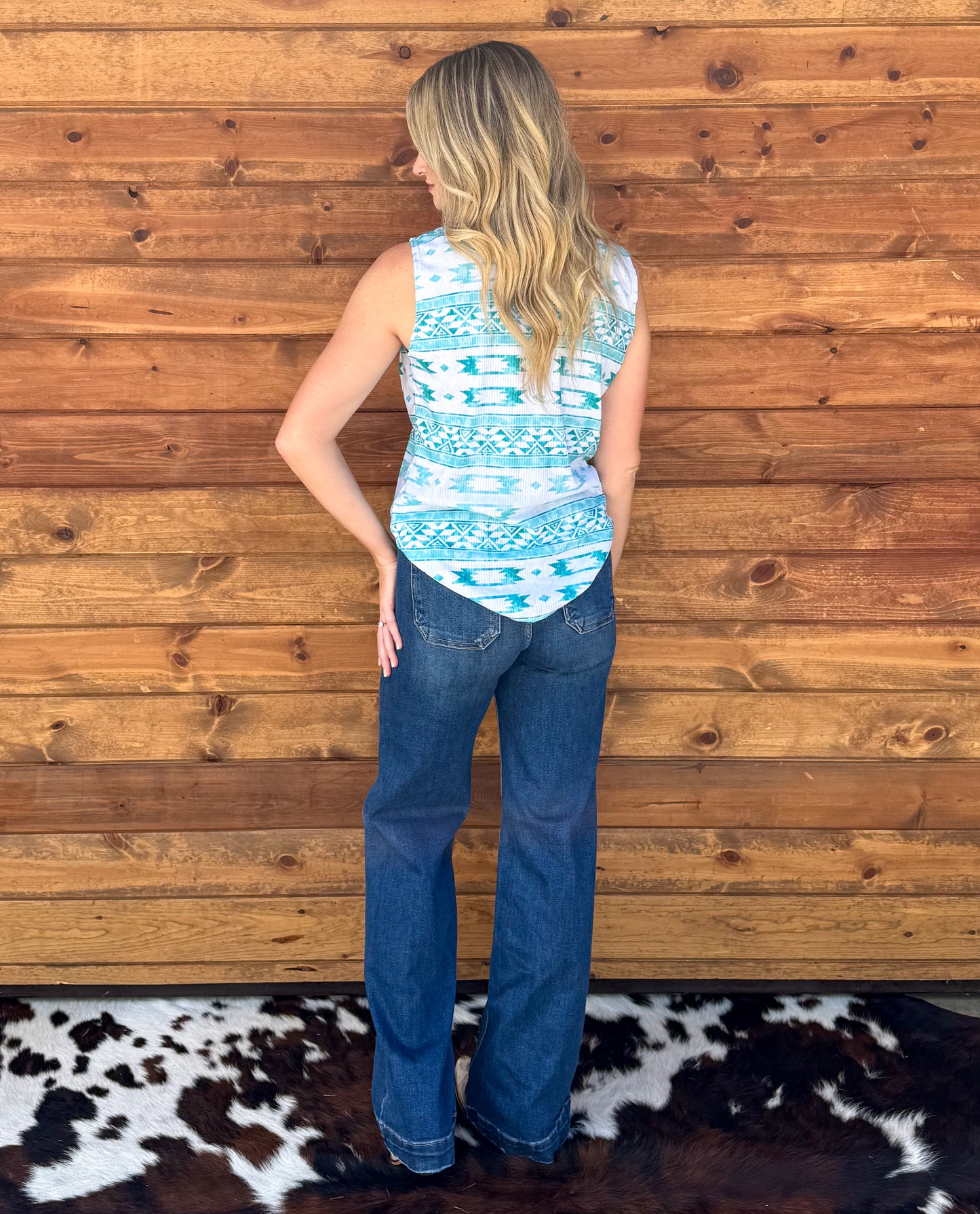 Turquoise Aztec Tank