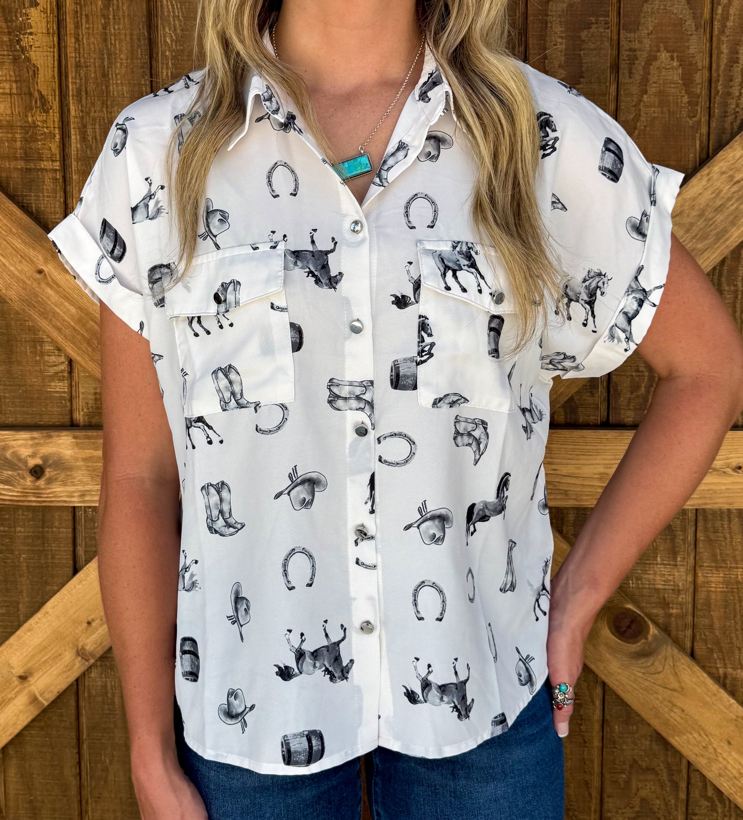 Ranchy Button-Up Top