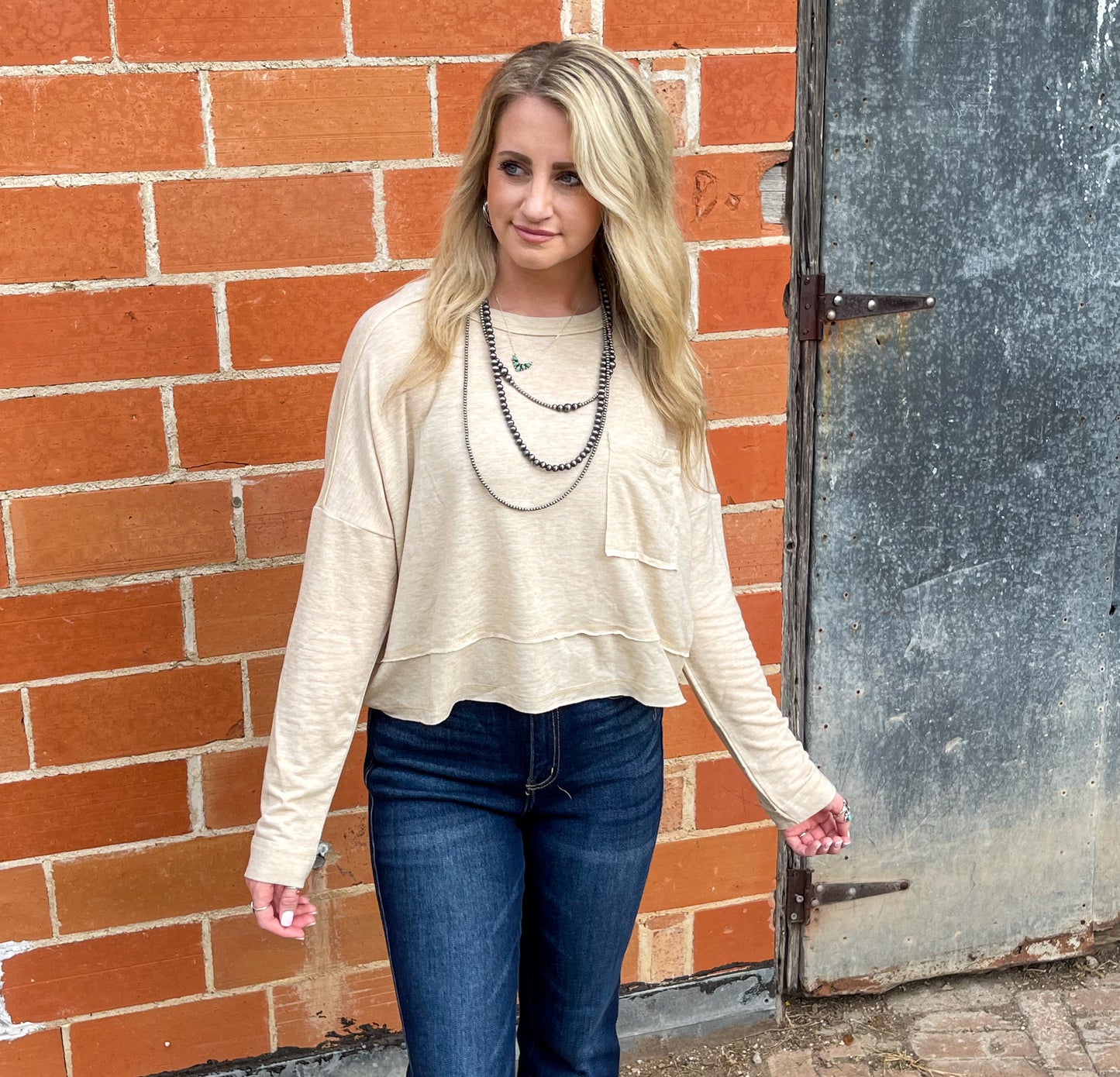 The Maisy Top *Oatmeal
