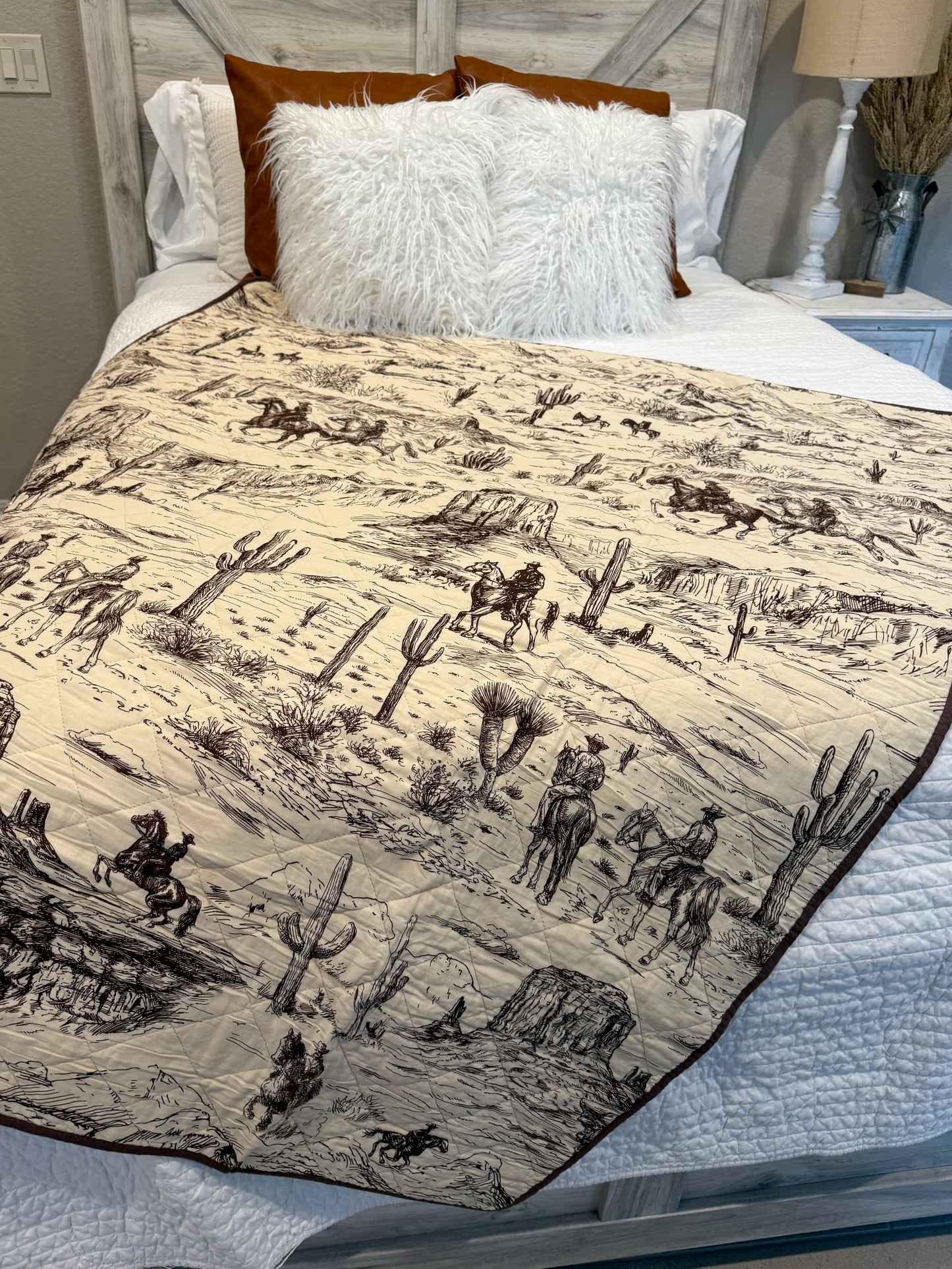 The Cowboy Quilted Throw Blanket