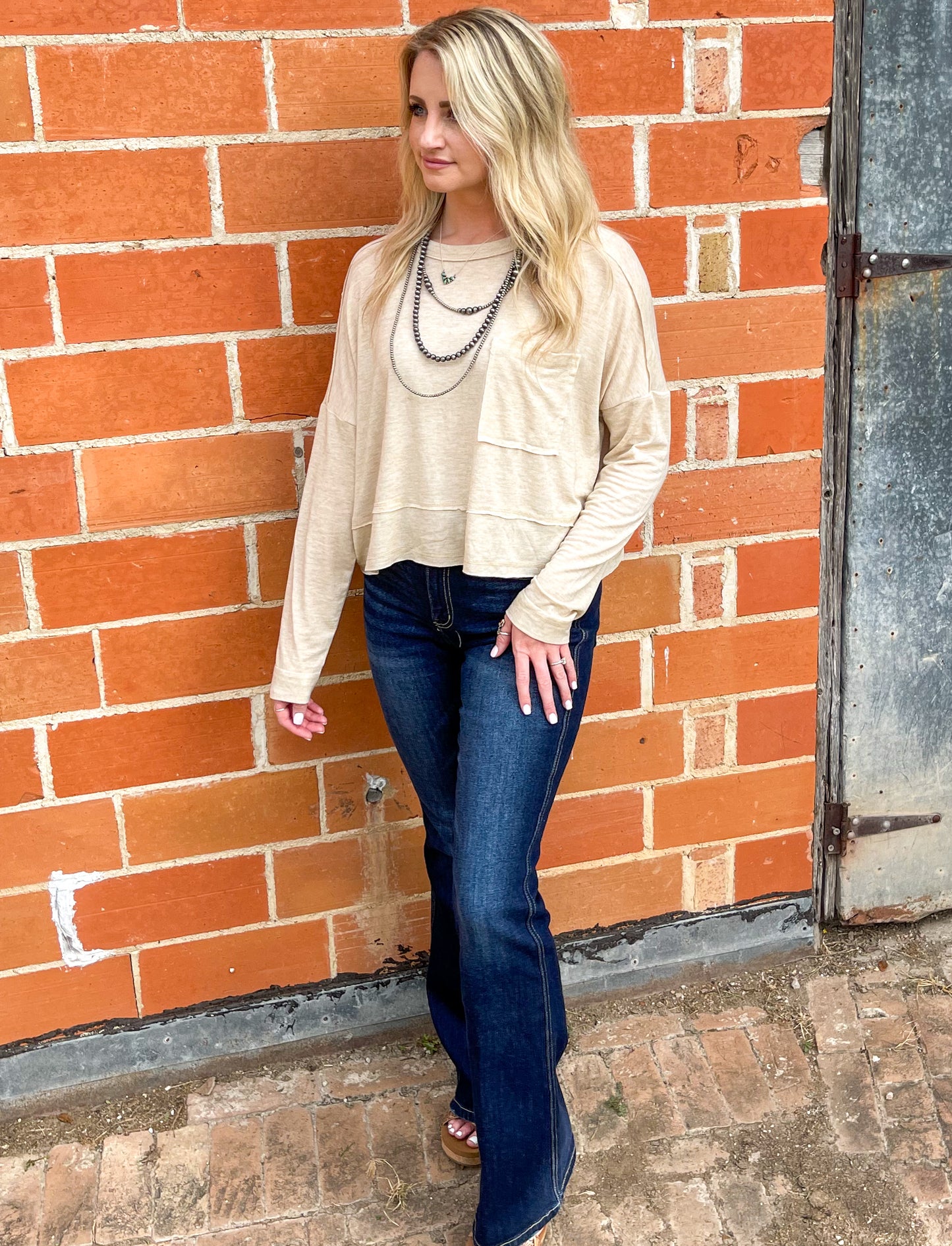 The Maisy Top *Oatmeal