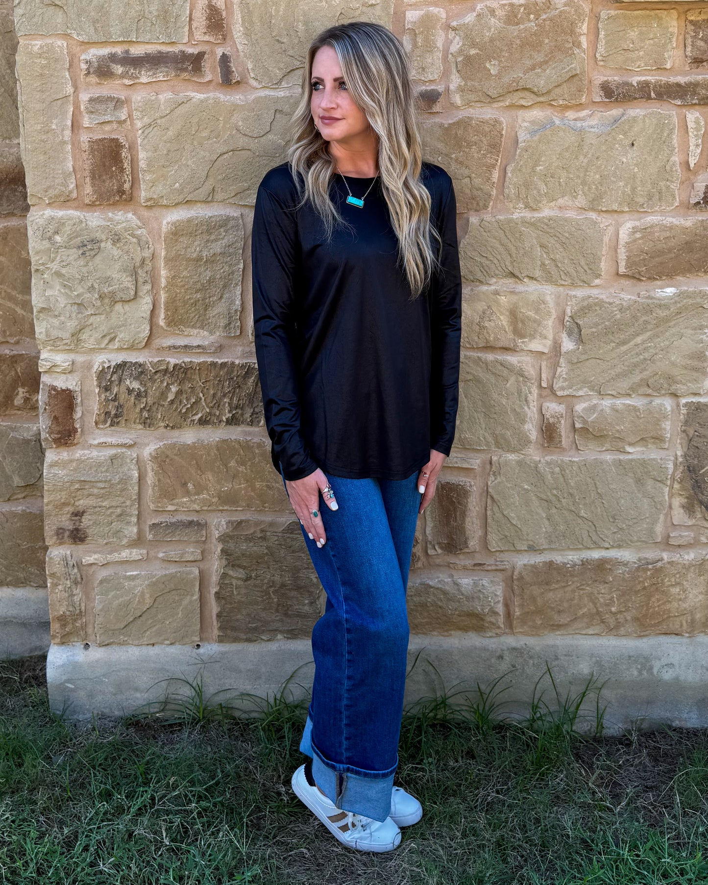 Swanky Leather Long Sleeve *Midnight