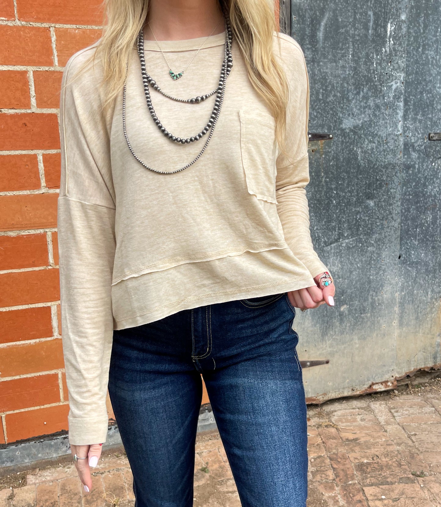 The Maisy Top *Oatmeal