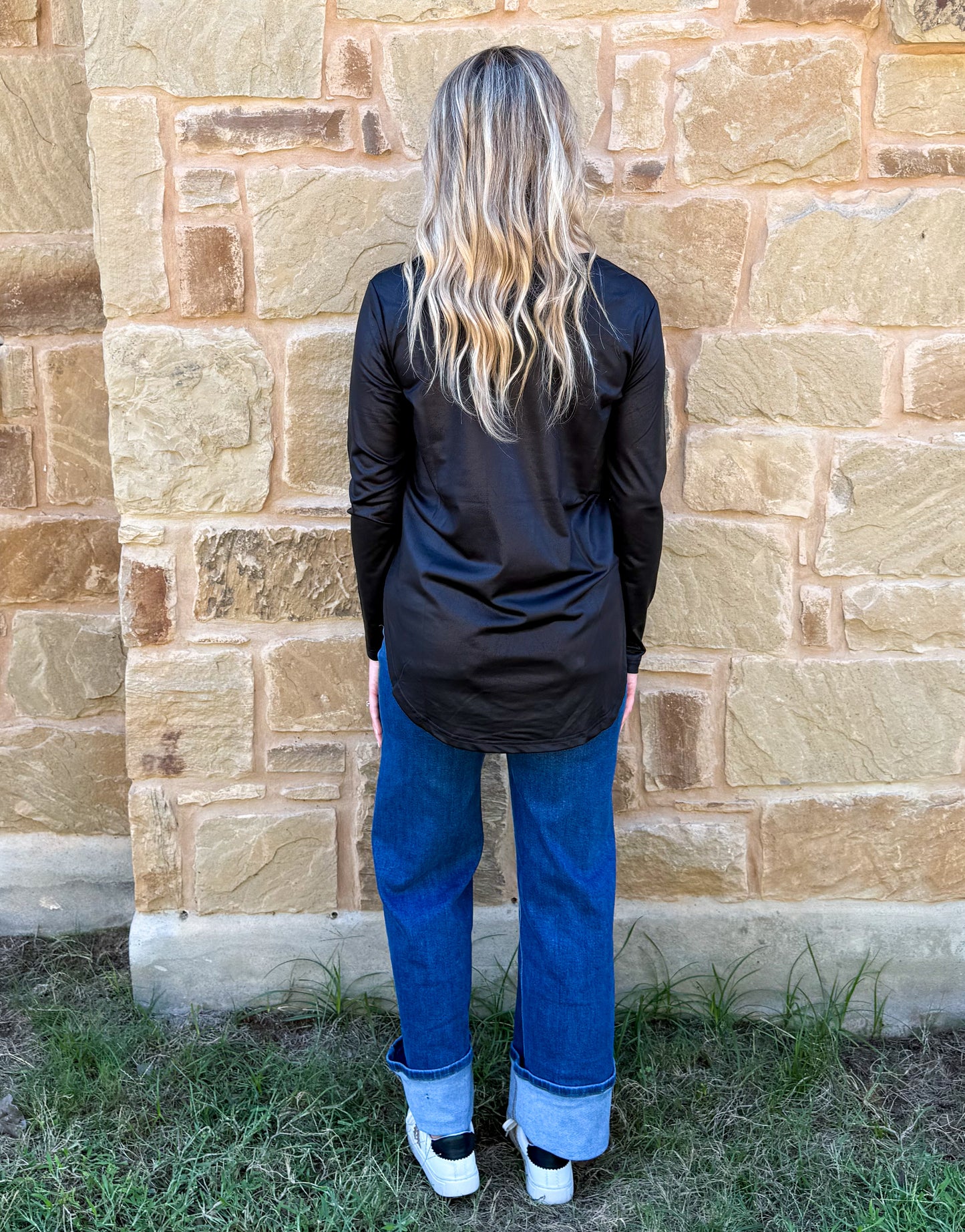 Swanky Leather Long Sleeve *Midnight