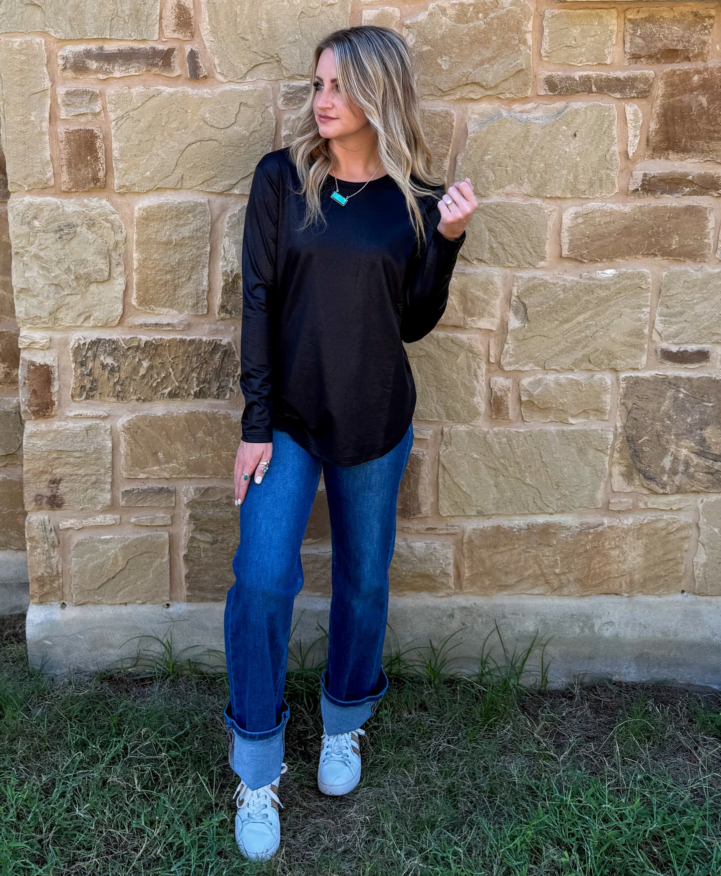 Swanky Leather Long Sleeve *Midnight