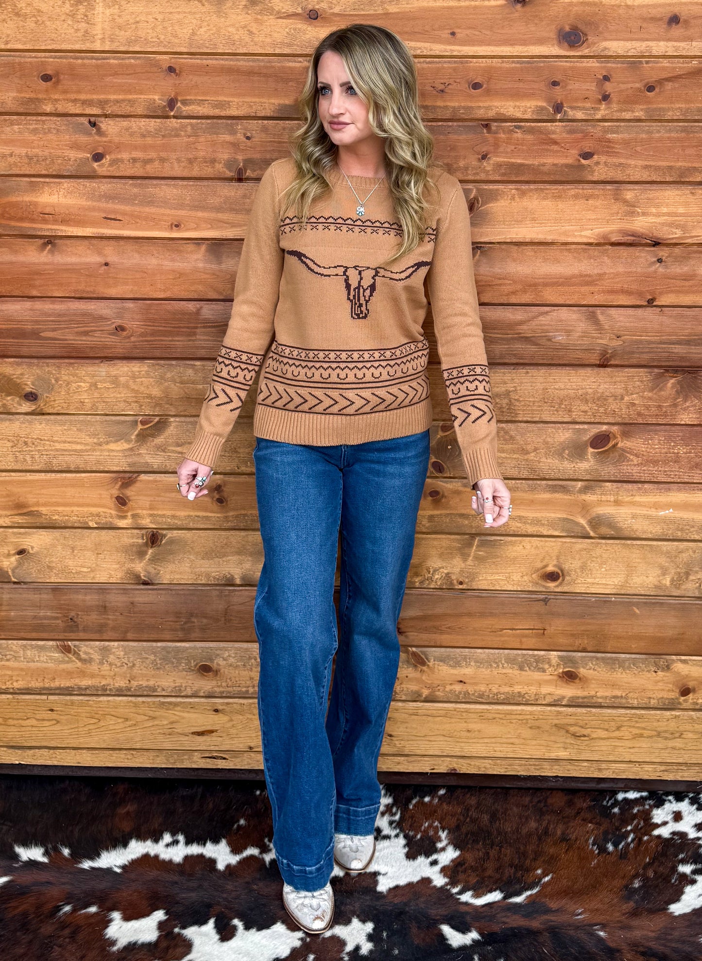 Longhorn Sweater *Tan