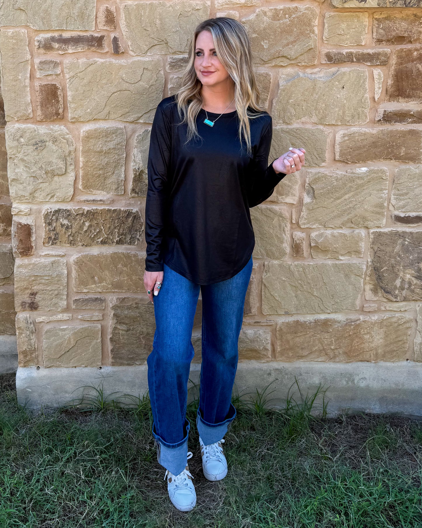 Swanky Leather Long Sleeve *Midnight