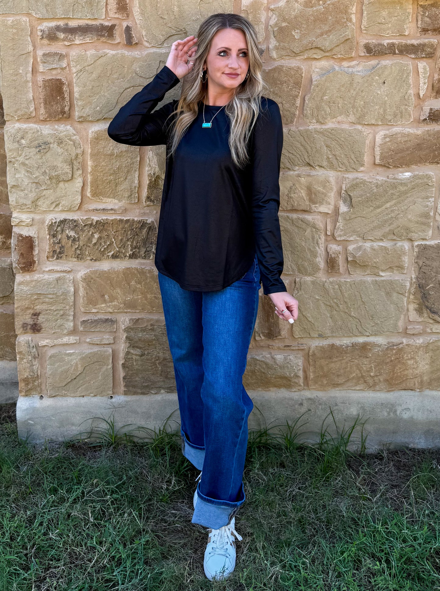 Swanky Leather Long Sleeve *Midnight