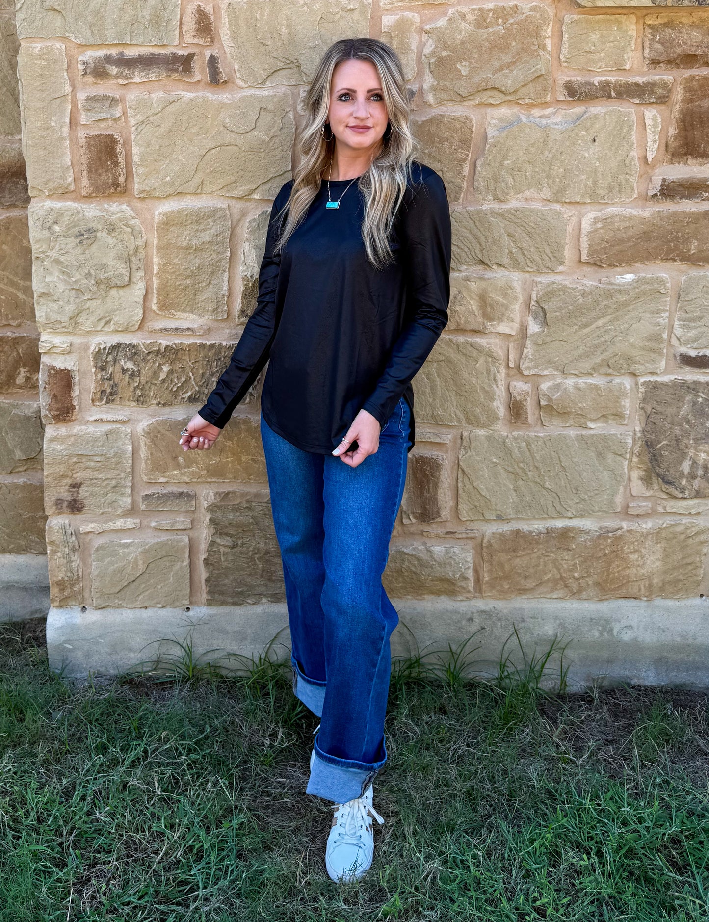 Swanky Leather Long Sleeve *Midnight