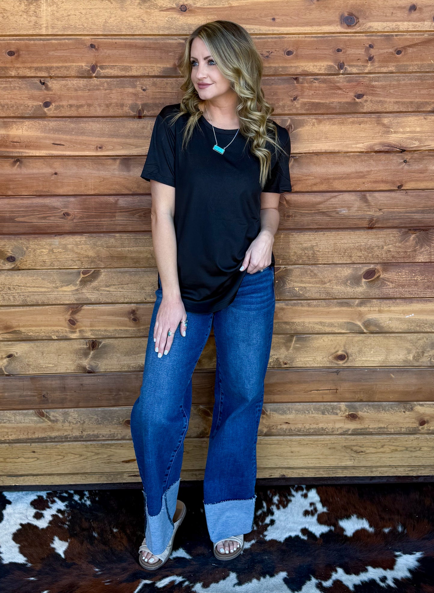 Swanky Leather Top *Midnight