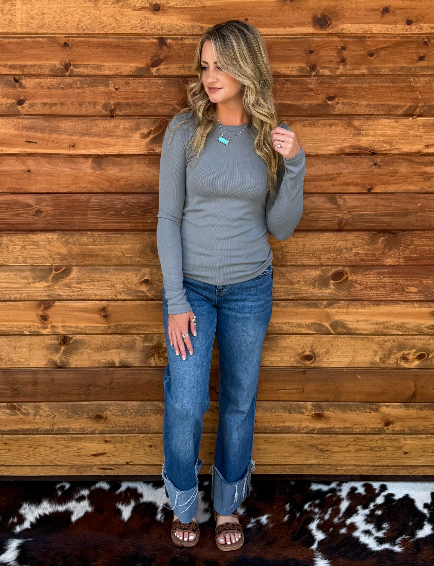 Fall Basic Top *Pebble