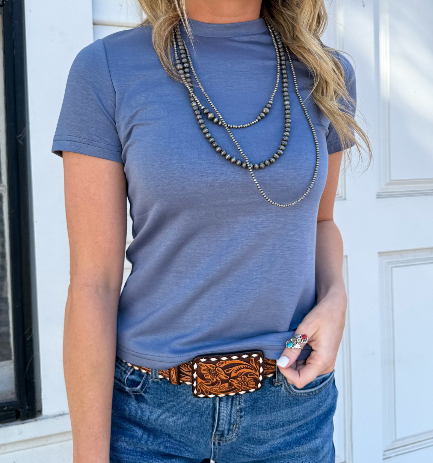 Cloud Basic Tee *Denim