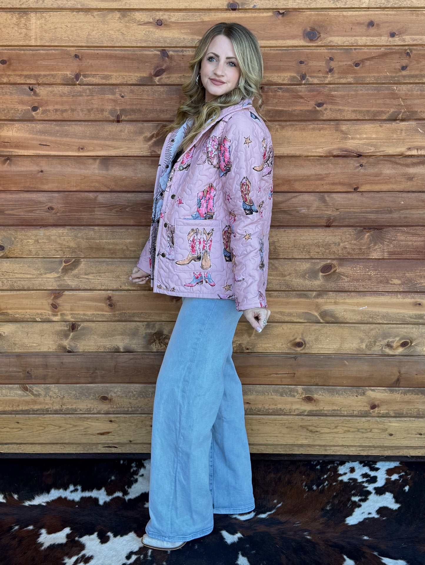Cowgirl Boots Quilted Jacket
