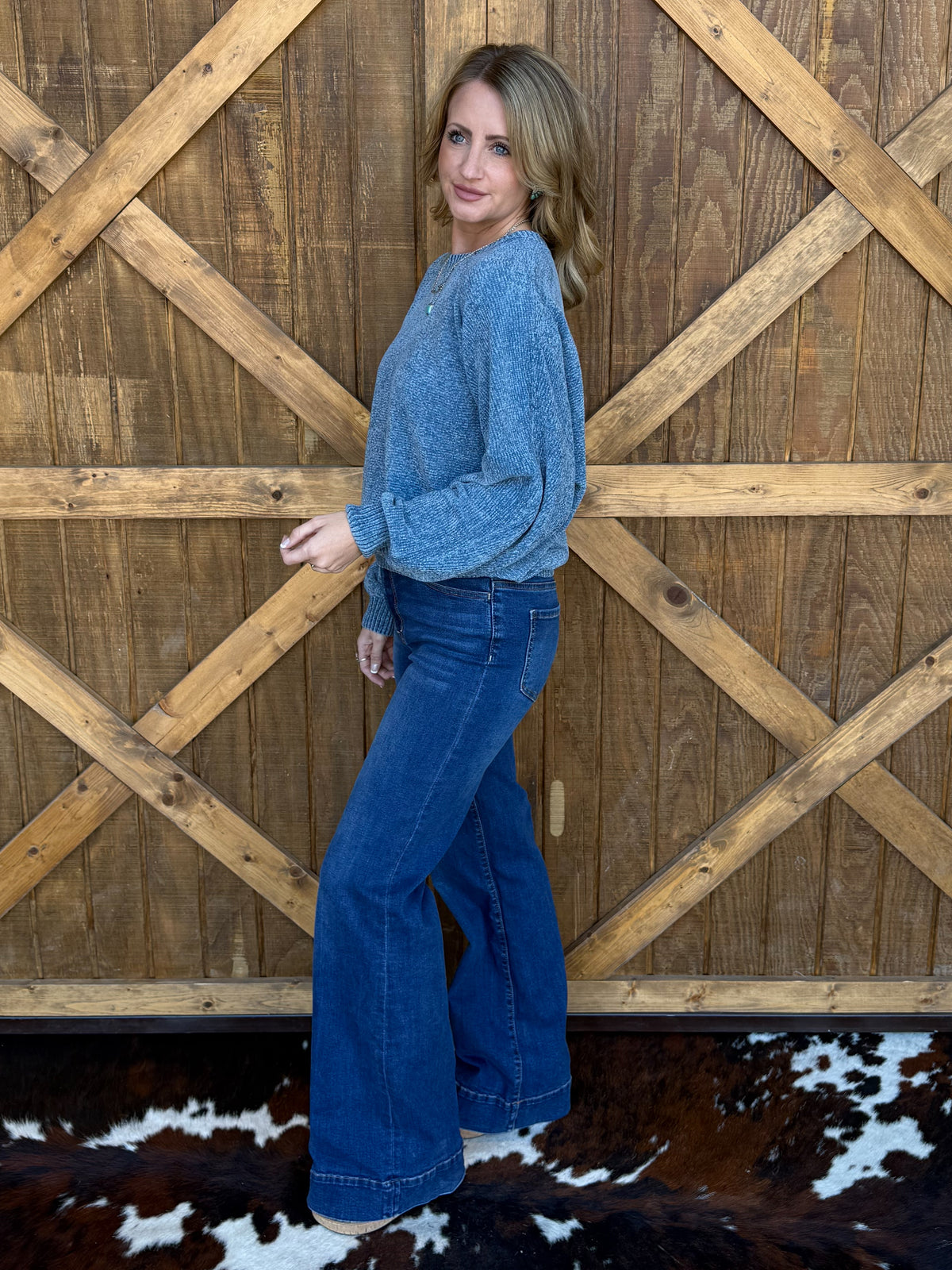 The Chenille Sweater *Blue